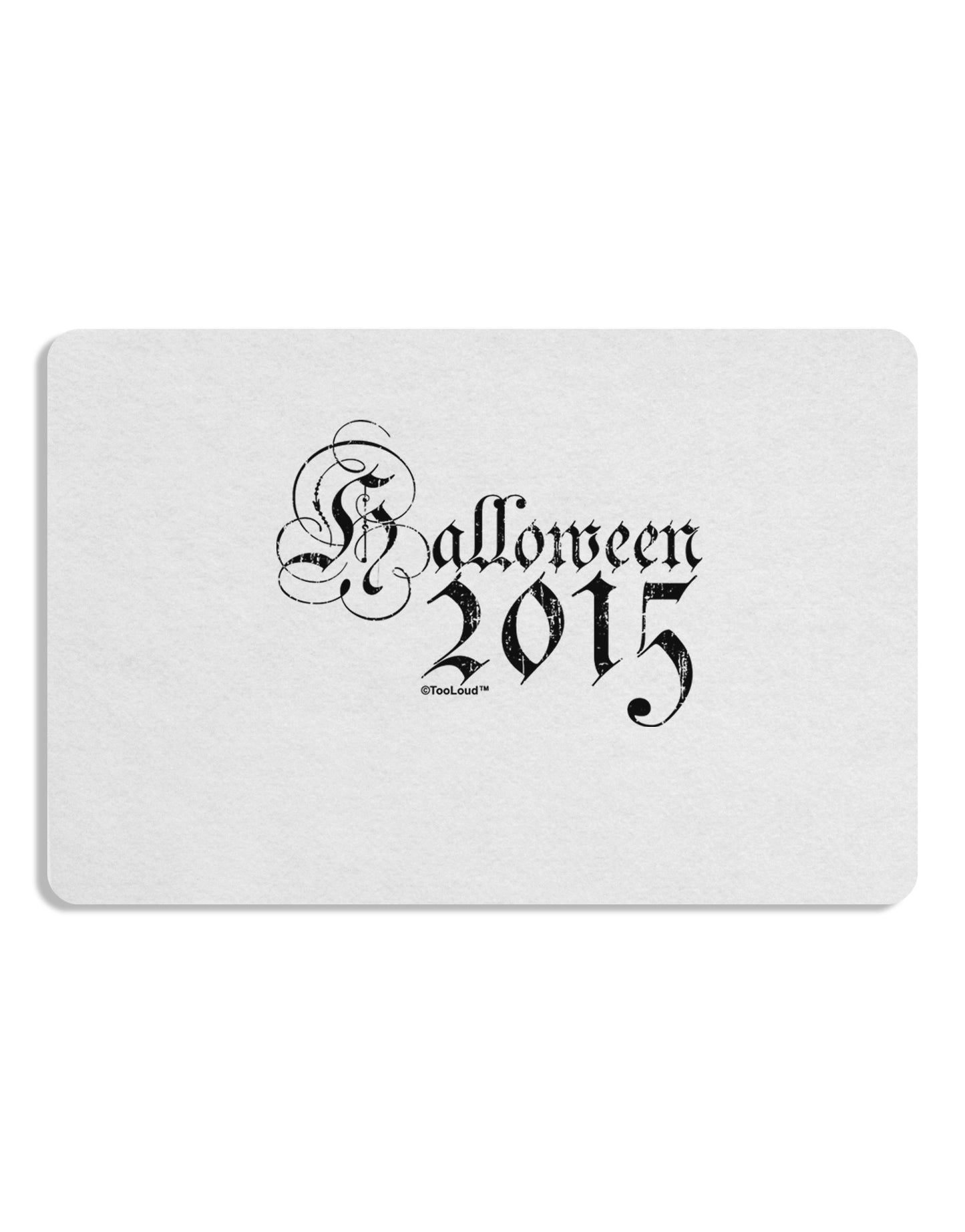 Halloween 2015 Script Distressed Placemat Set of 4 Placemats-Placemat-TooLoud-White-Davson Sales