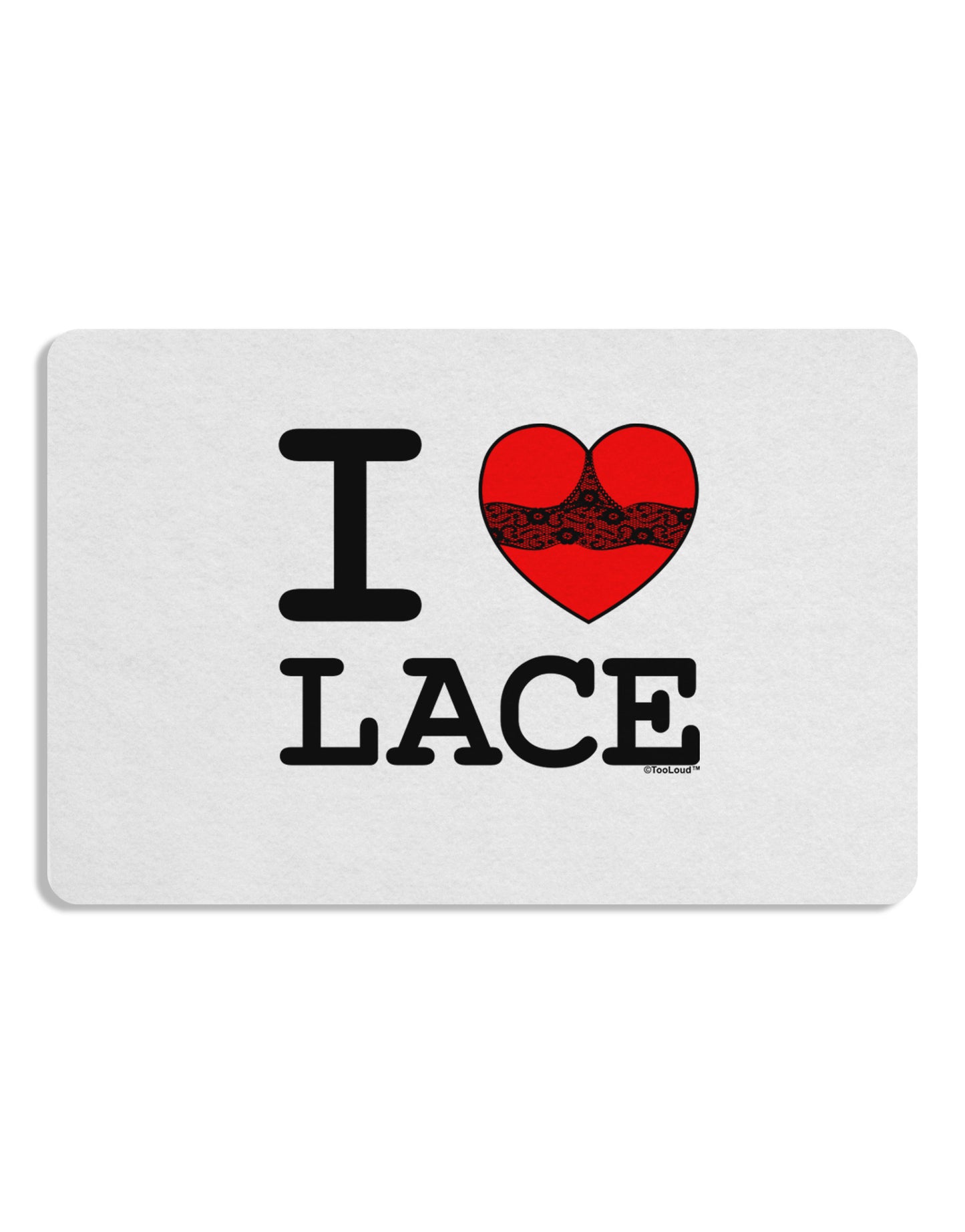 I Love Heart Lace Placemat Set of 4 Placemats-Placemat-TooLoud-White-Davson Sales