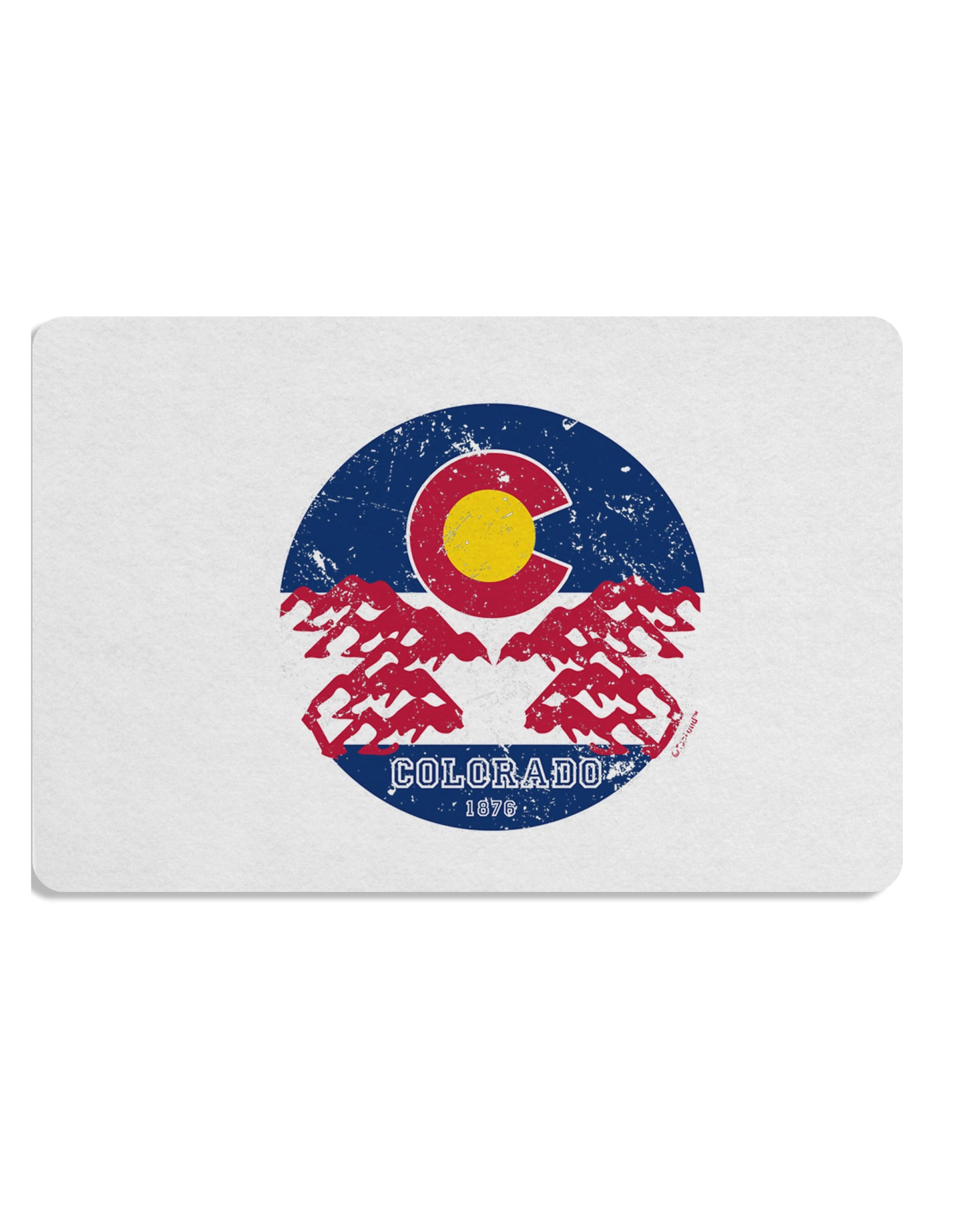 TooLoud Grunge Colorodo Ram Flag Placemat Set of 4 Placemats Multi-pack-Placemat-TooLoud-Davson Sales