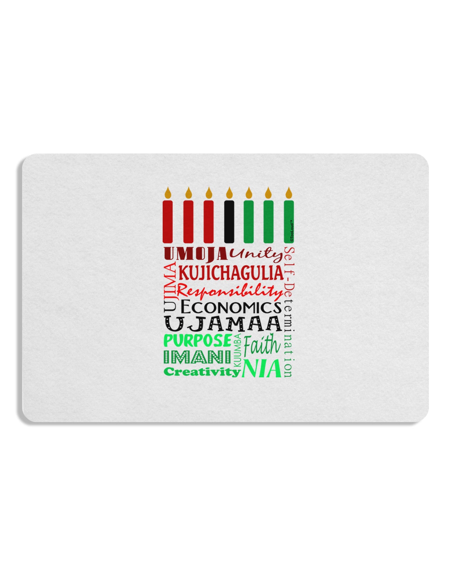 7 Principles Box Placemat Set of 4 Placemats-Placemat-TooLoud-White-Davson Sales