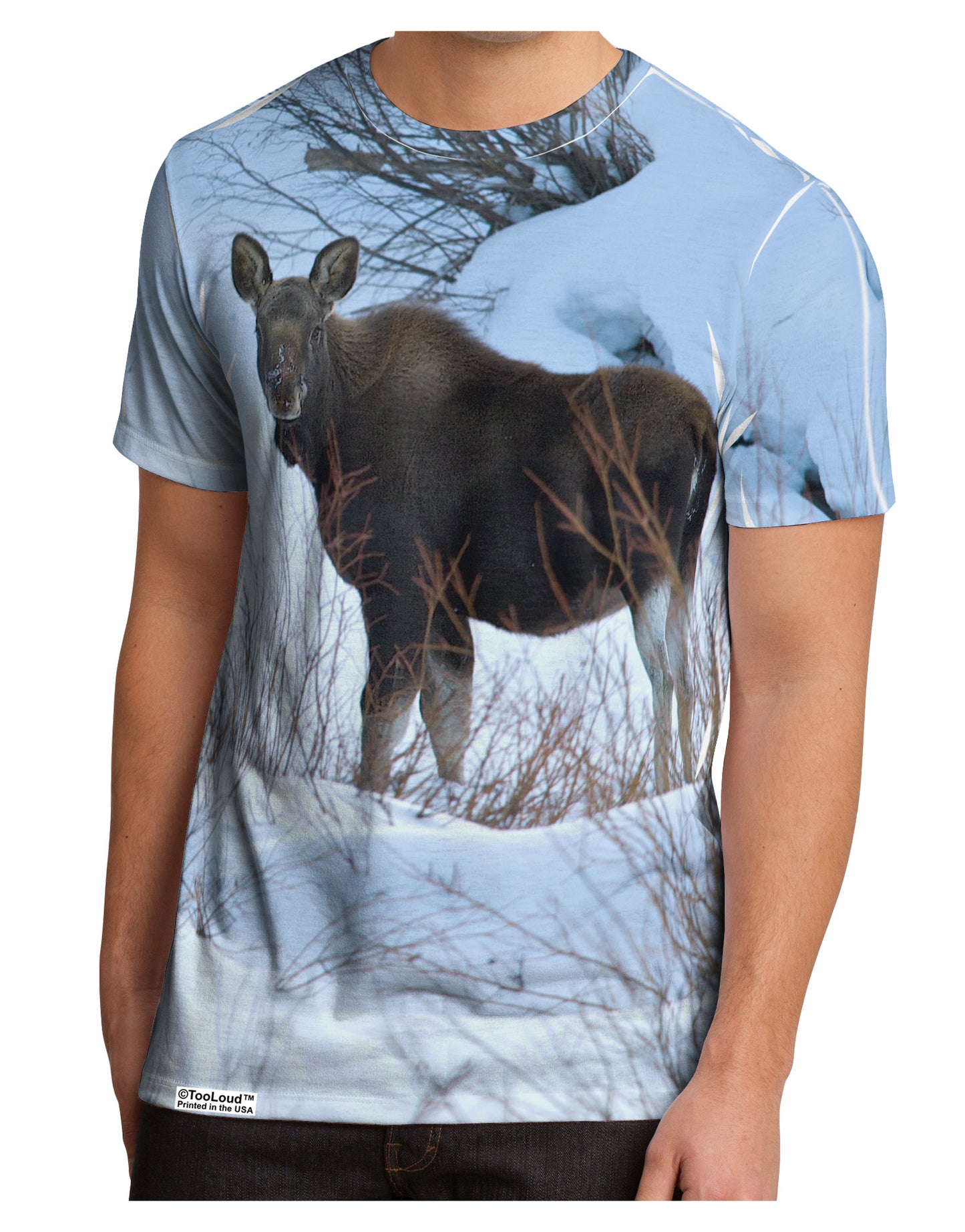 TooLoud Winter Scene All-Over-Print Men's Sub Tee Dual Sided All Over Print-TooLoud-White-Small-Davson Sales