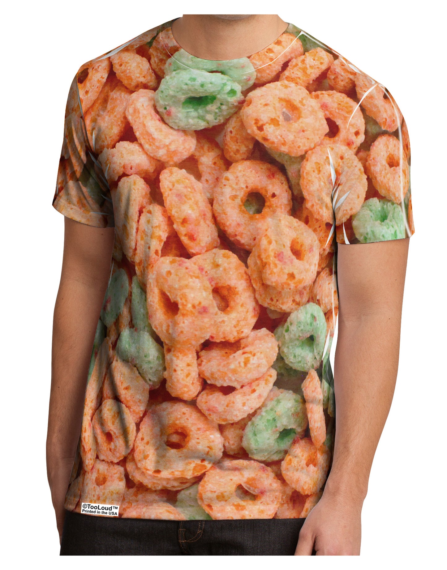 Orange and Green Cereal All Over Men's Sub Tee Dual Sided All Over Print-TooLoud-White-Small-Davson Sales