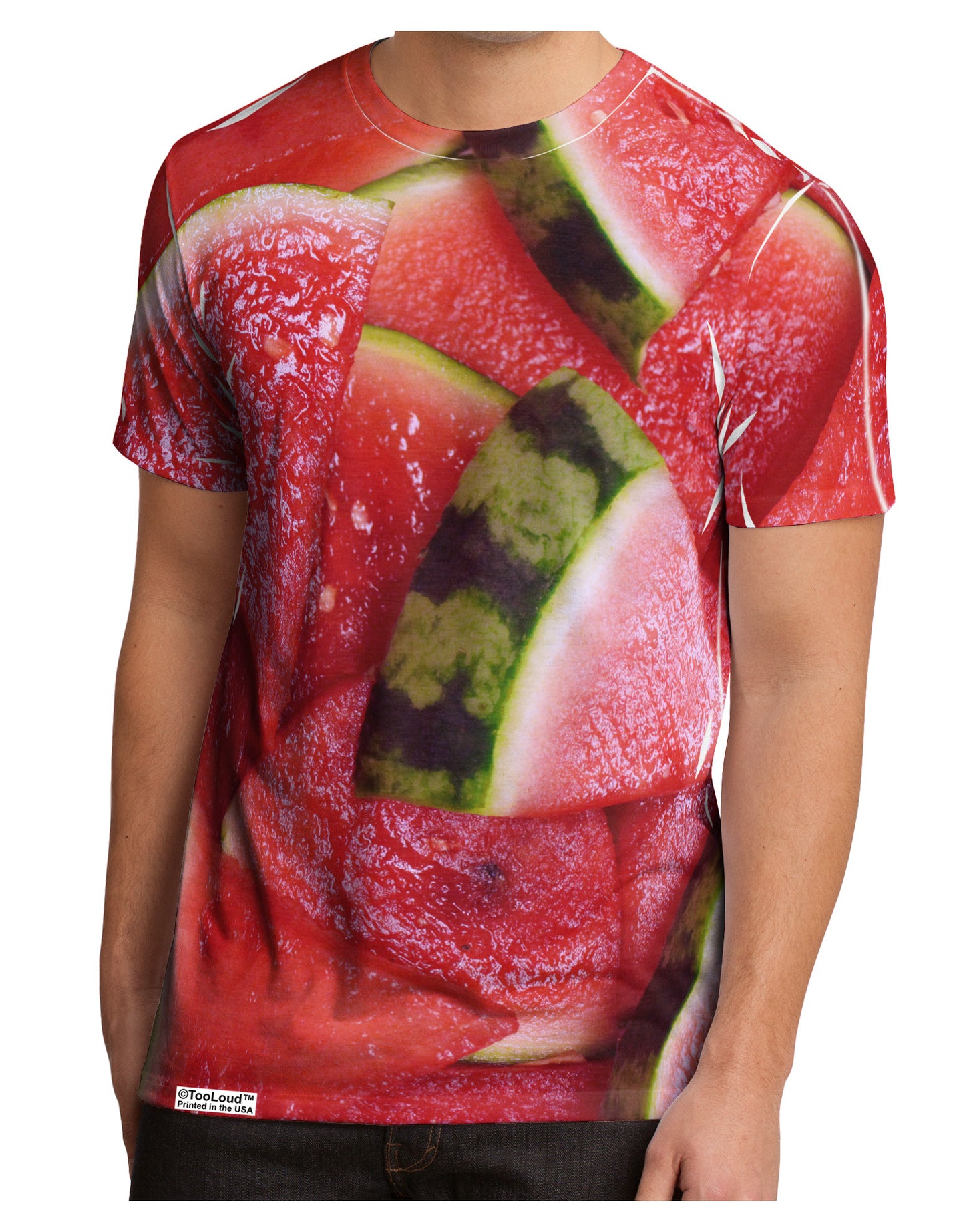 Watermelon Everywhere Men's Sub Tee Dual Sided All Over Print-TooLoud-White-Small-Davson Sales