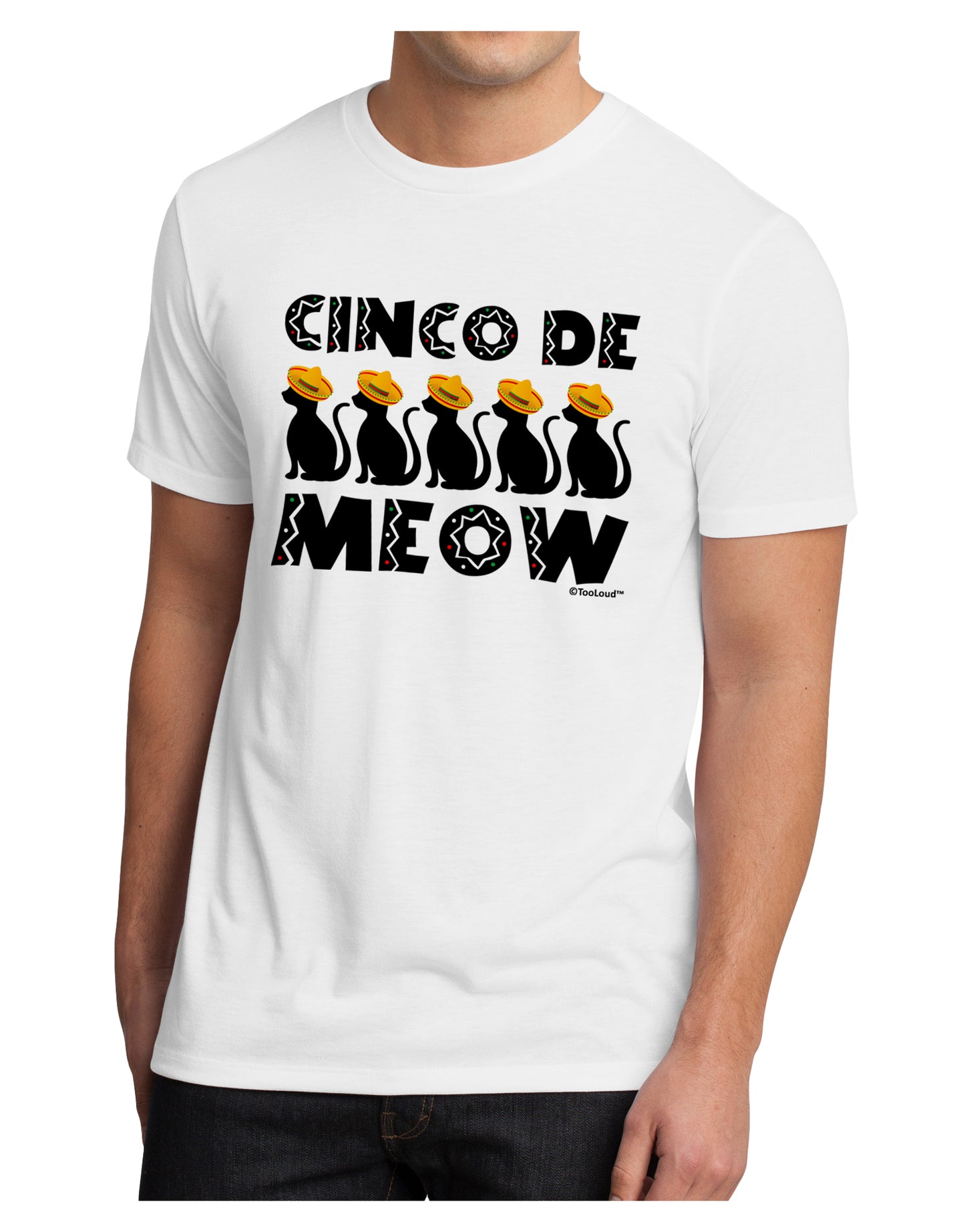Five Cats - Cinco de Meow Men's Sublimate Tee by TooLoud-TooLoud-White-Small-Davson Sales