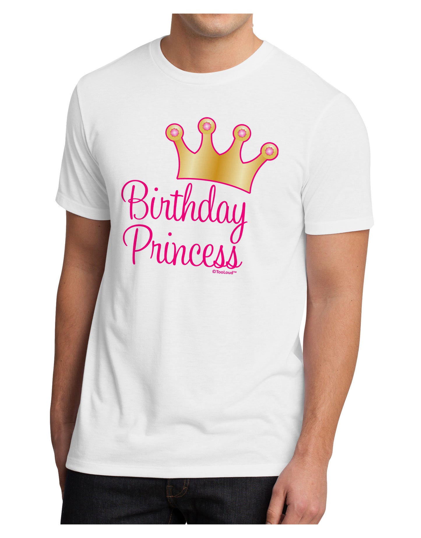 Birthday Princess - Tiara Men's Sublimate Tee by TooLoud-TooLoud-White-Small-Davson Sales