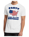 Party Like It's My Birthday - 4th of July Men's Sublimate Tee-TooLoud-White-Small-Davson Sales