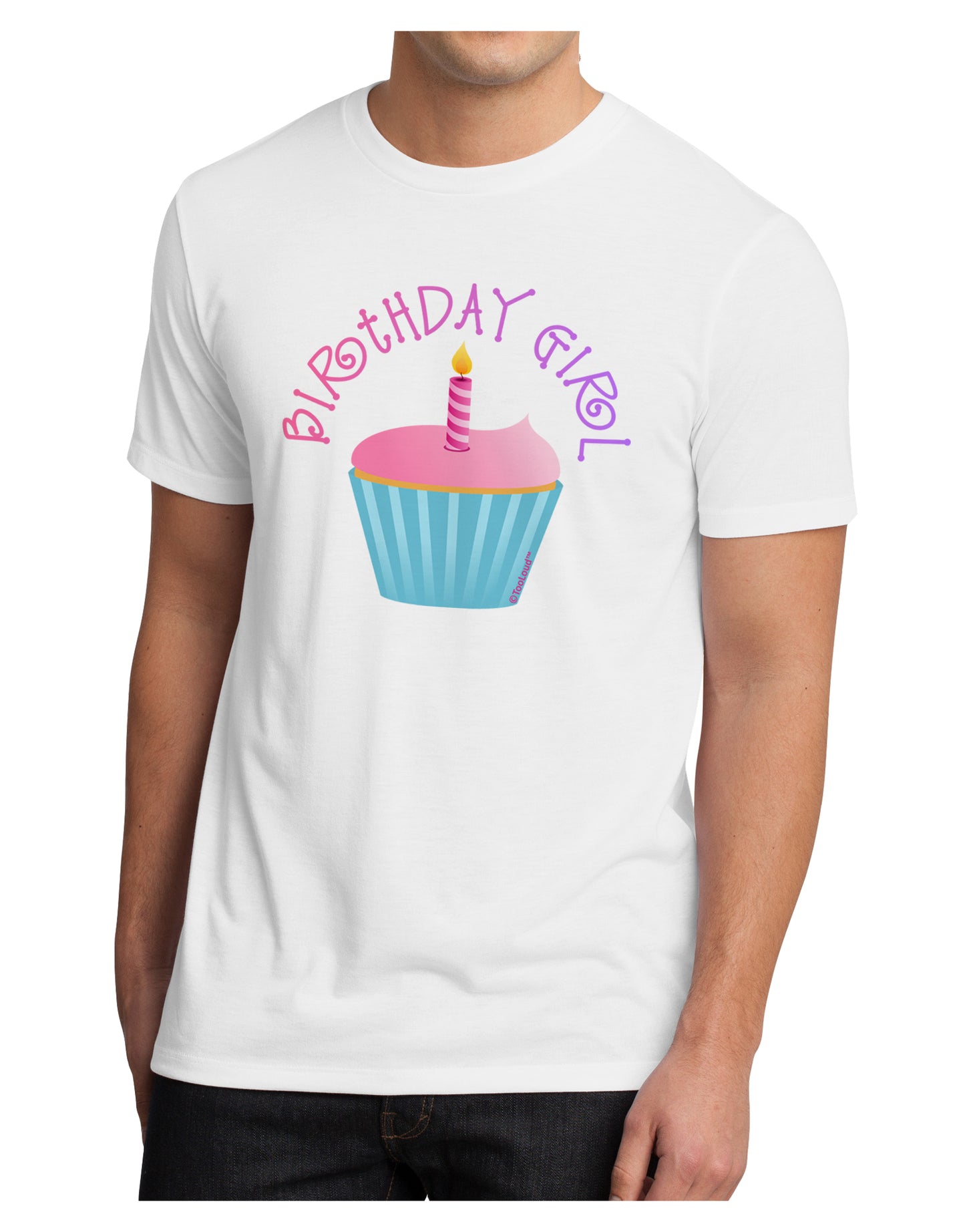 Birthday Girl - Candle Cupcake Men's Sublimate Tee by TooLoud-TooLoud-White-Small-Davson Sales