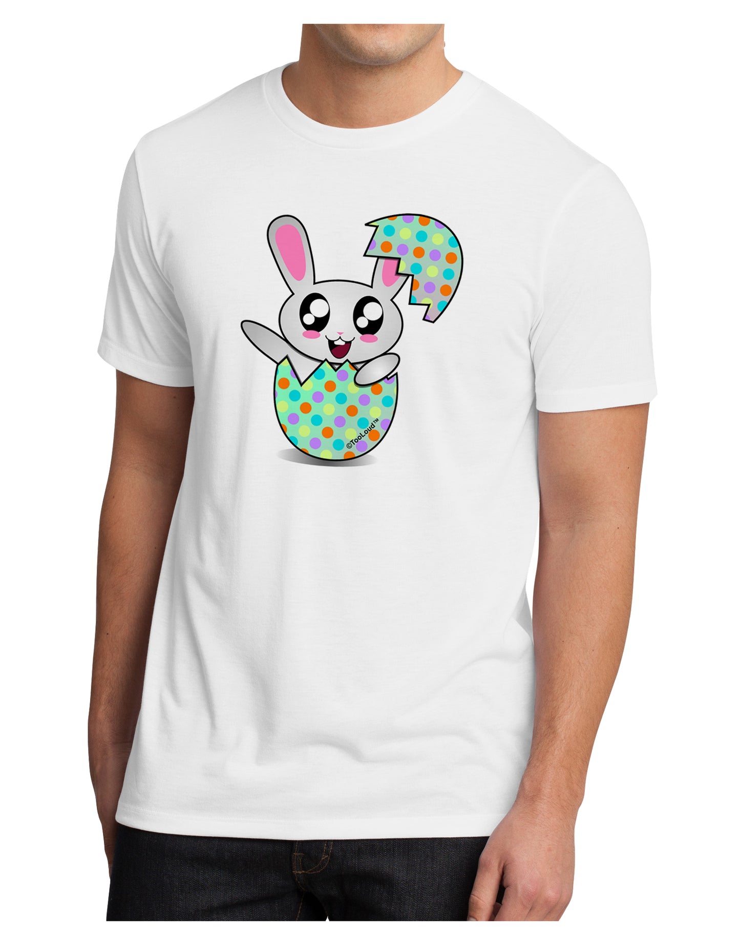 Bunny Hatching From Egg Men's Sublimate Tee-TooLoud-White-Small-Davson Sales