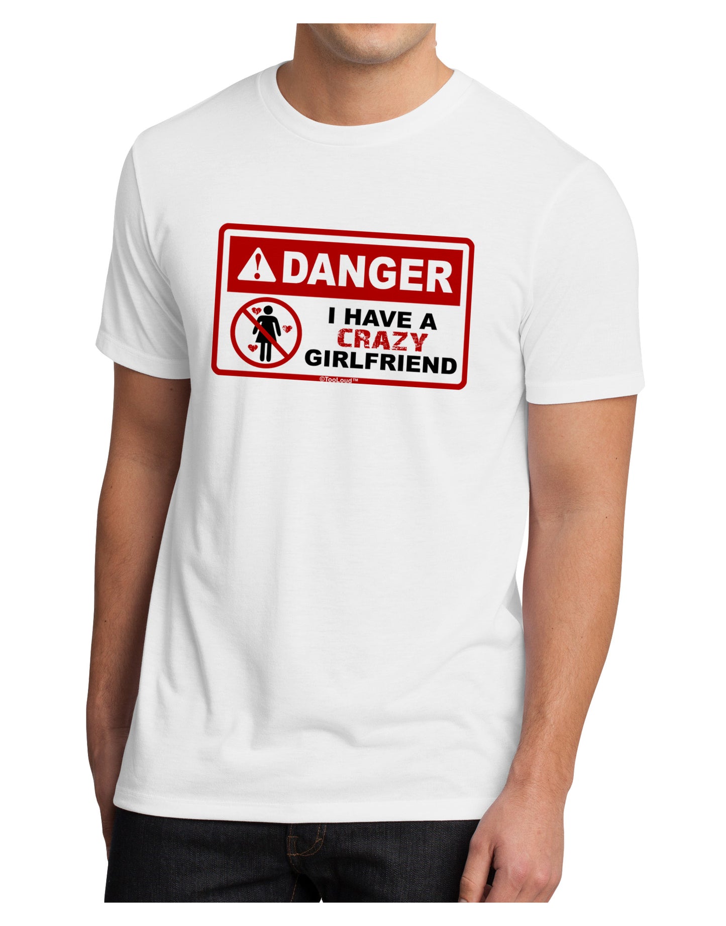 Danger - Crazy Girlfriend Men's Sublimate Tee-TooLoud-White-Small-Davson Sales