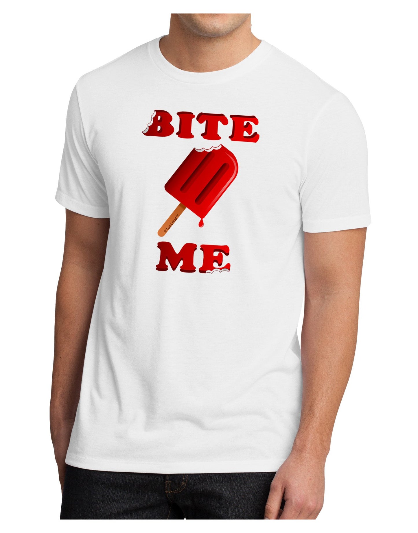 Bite Me Ice Cream Men's Sublimate Tee-TooLoud-White-2XL-Davson Sales
