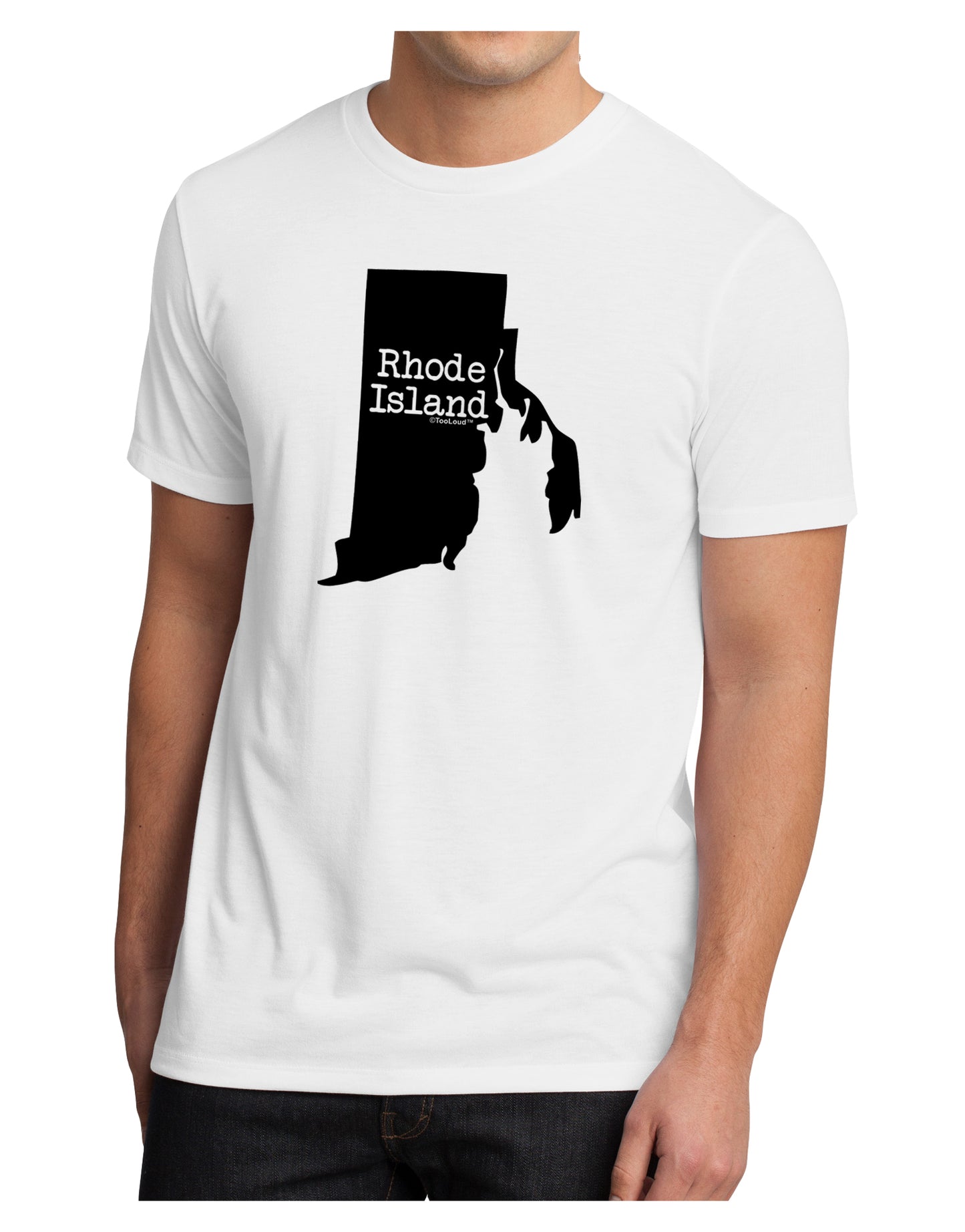 Rhode Island - United States Shape Men's Sublimate Tee by TooLoud-TooLoud-White-Small-Davson Sales