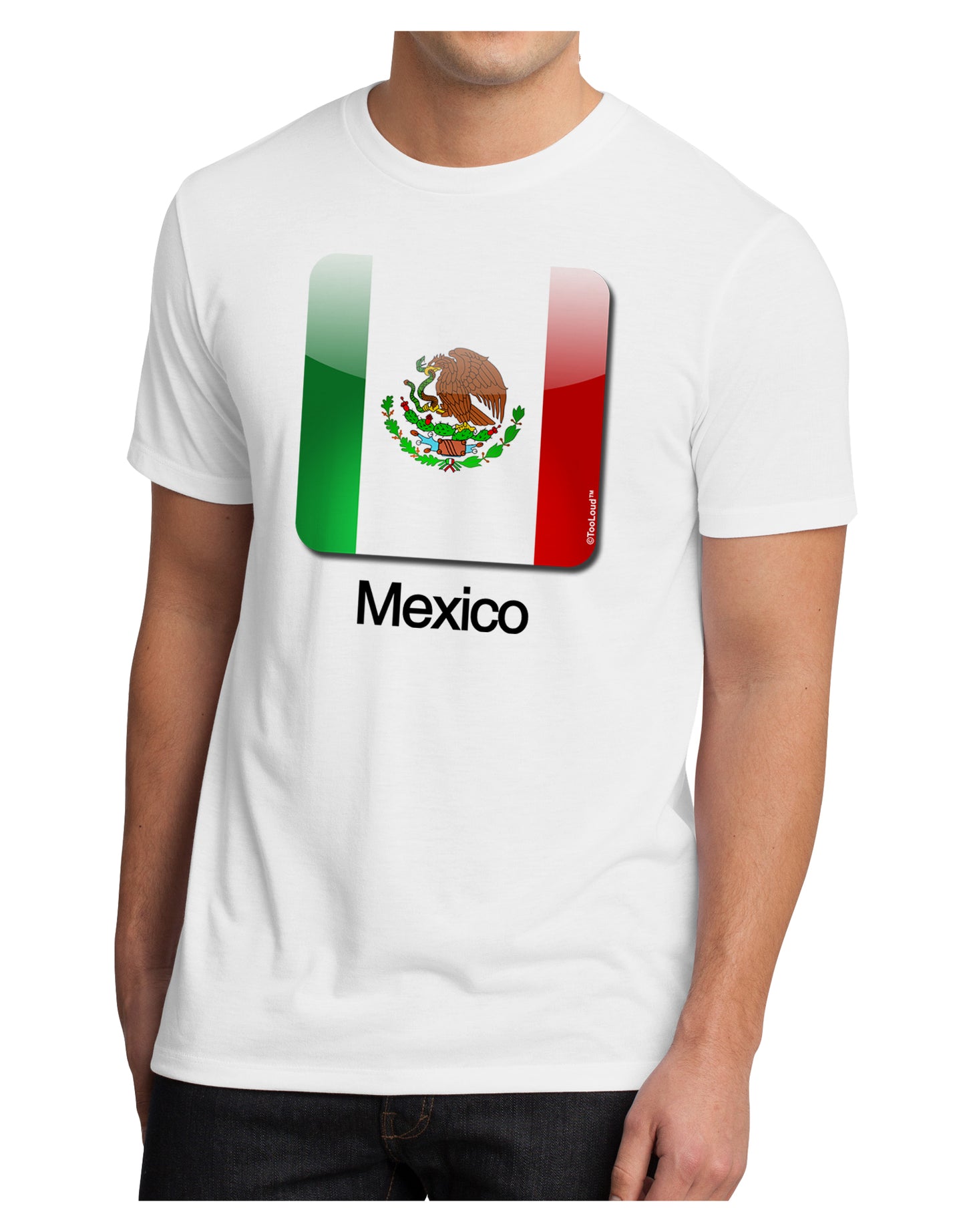 Mexican Flag App Icon - Text Men's Sublimate Tee by TooLoud-TooLoud-White-Small-Davson Sales