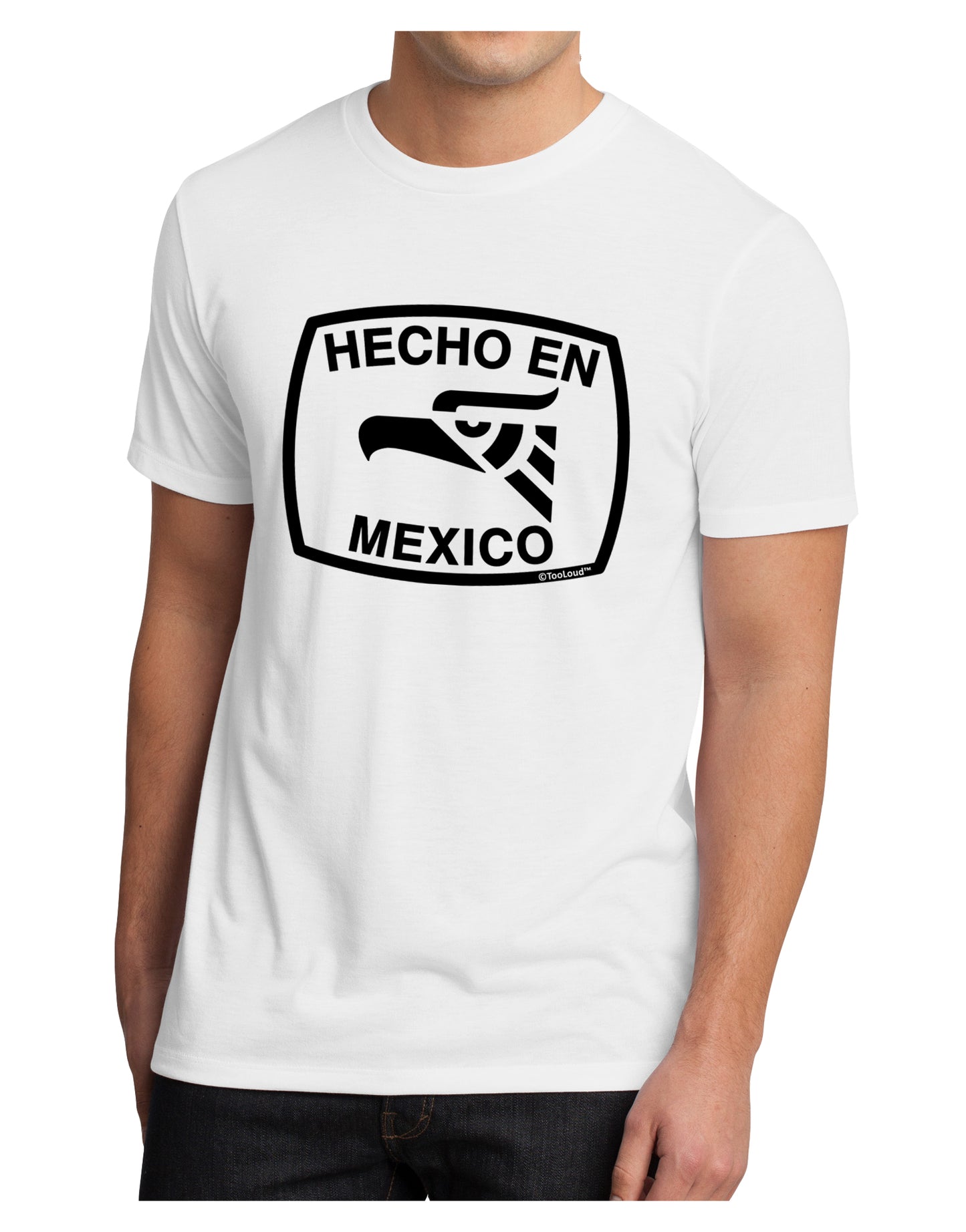 Hecho en Mexico Eagle Symbol with Text Men's Sublimate Tee by TooLoud-TooLoud-White-Small-Davson Sales