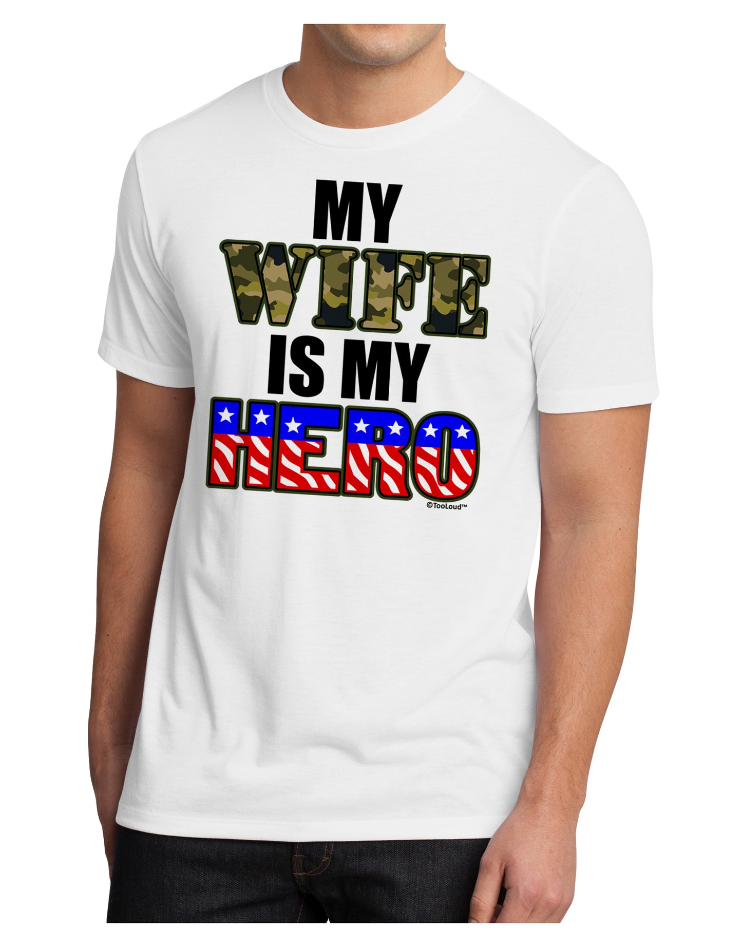 My Wife is My Hero - Armed Forces Men's Sublimate Tee by TooLoud-TooLoud-White-Small-Davson Sales