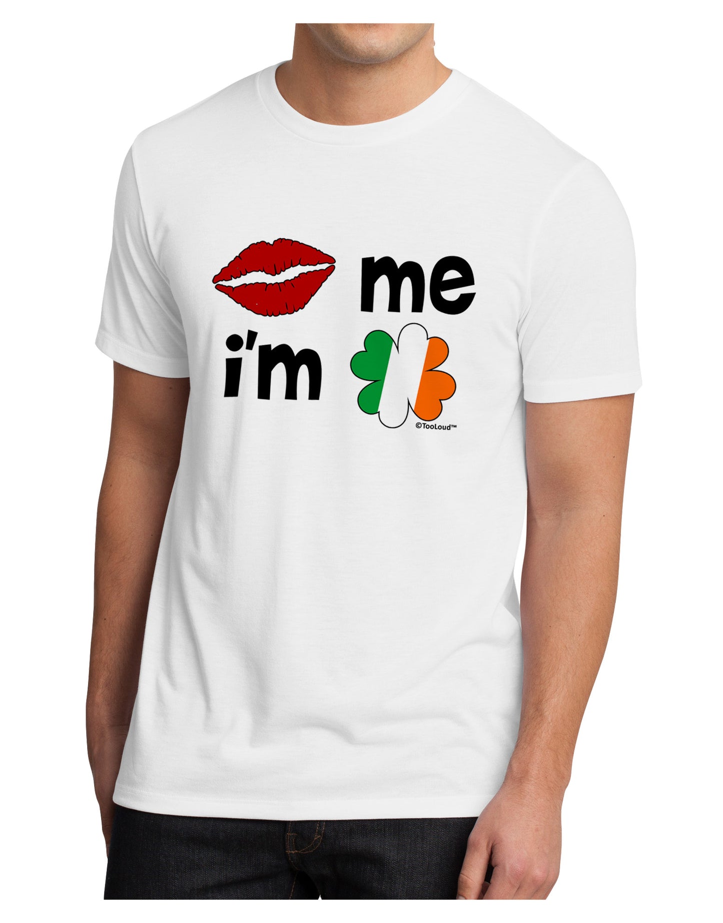 Kiss and Irish Flag Shamrock - Kiss Me I'm Irish Men's Sublimate Tee by TooLoud-TooLoud-White-Small-Davson Sales