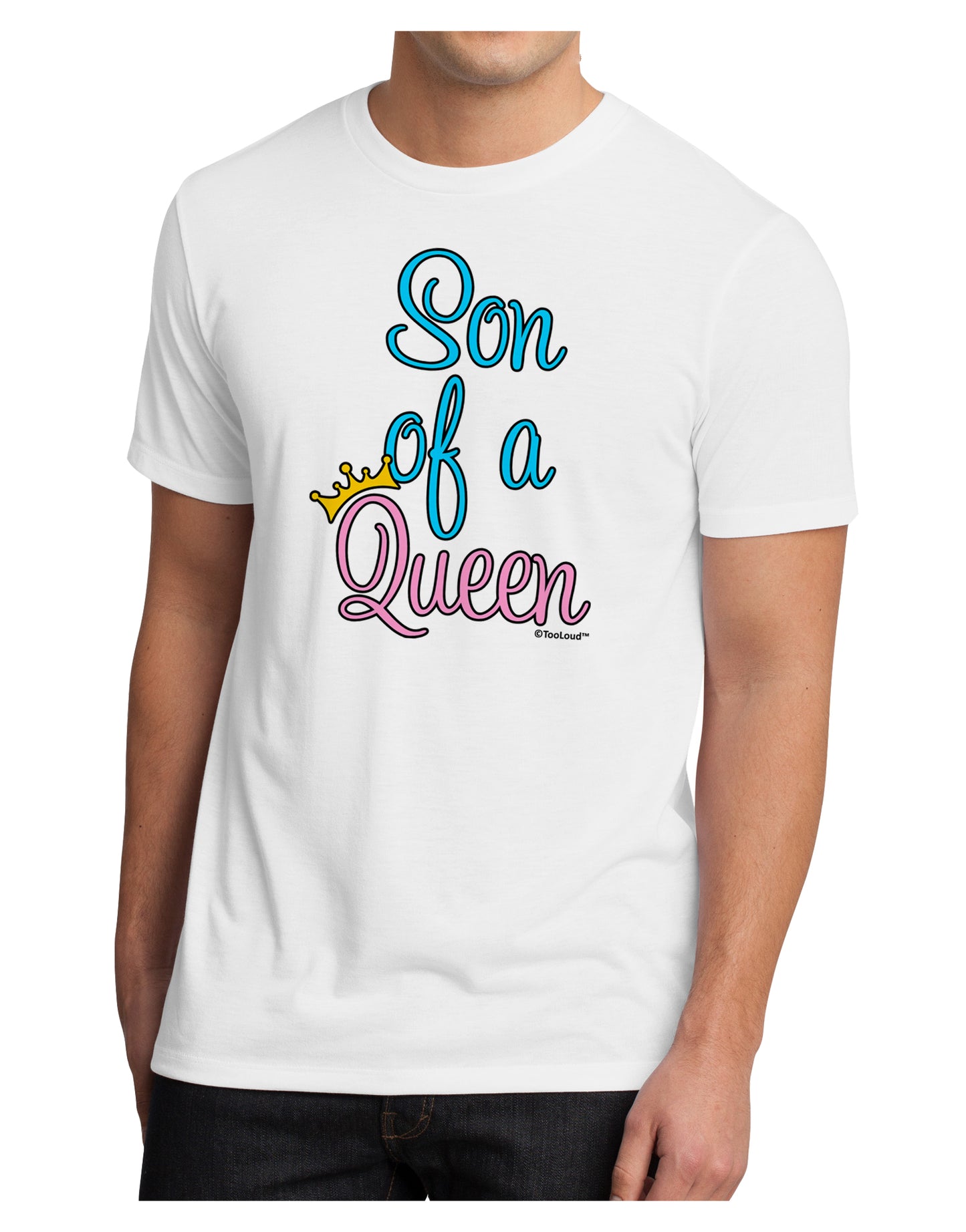 Son of a Queen - Matching Mom and Son Design Men's Sublimate Tee by TooLoud-TooLoud-White-Small-Davson Sales