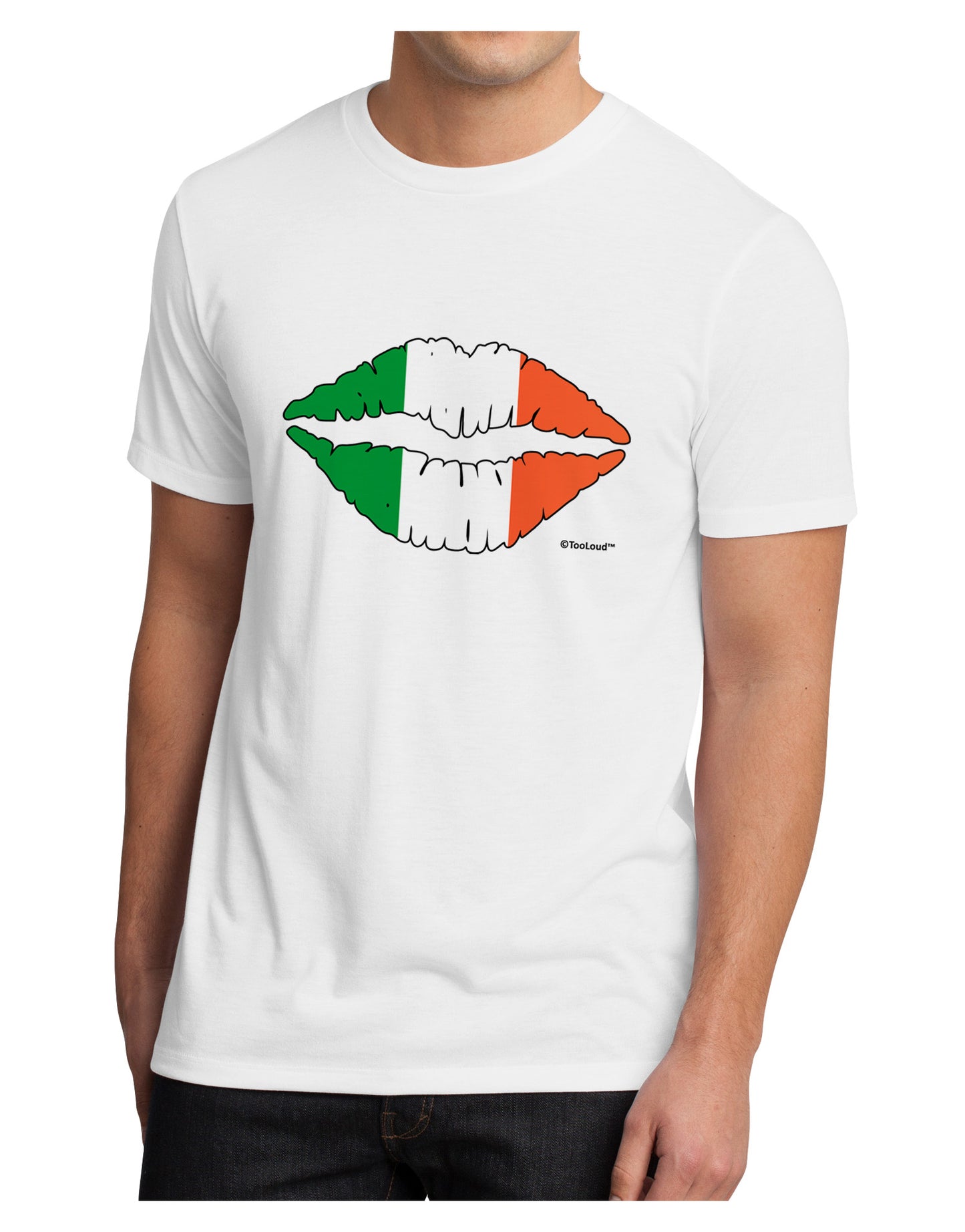 Irish Flag Kiss Men's Sublimate Tee by TooLoud-TooLoud-White-Small-Davson Sales