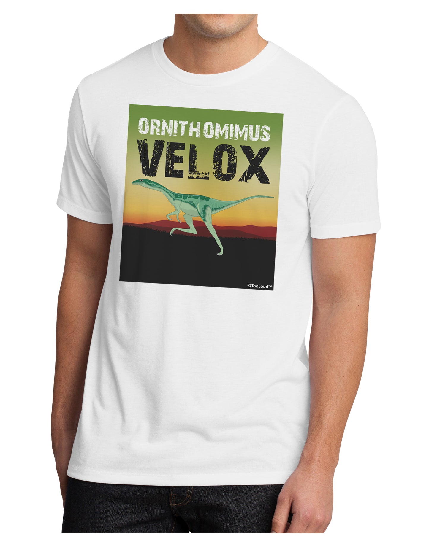 Ornithomimus Velox - With Name Men's Sublimate Tee by TooLoud-TooLoud-White-Small-Davson Sales
