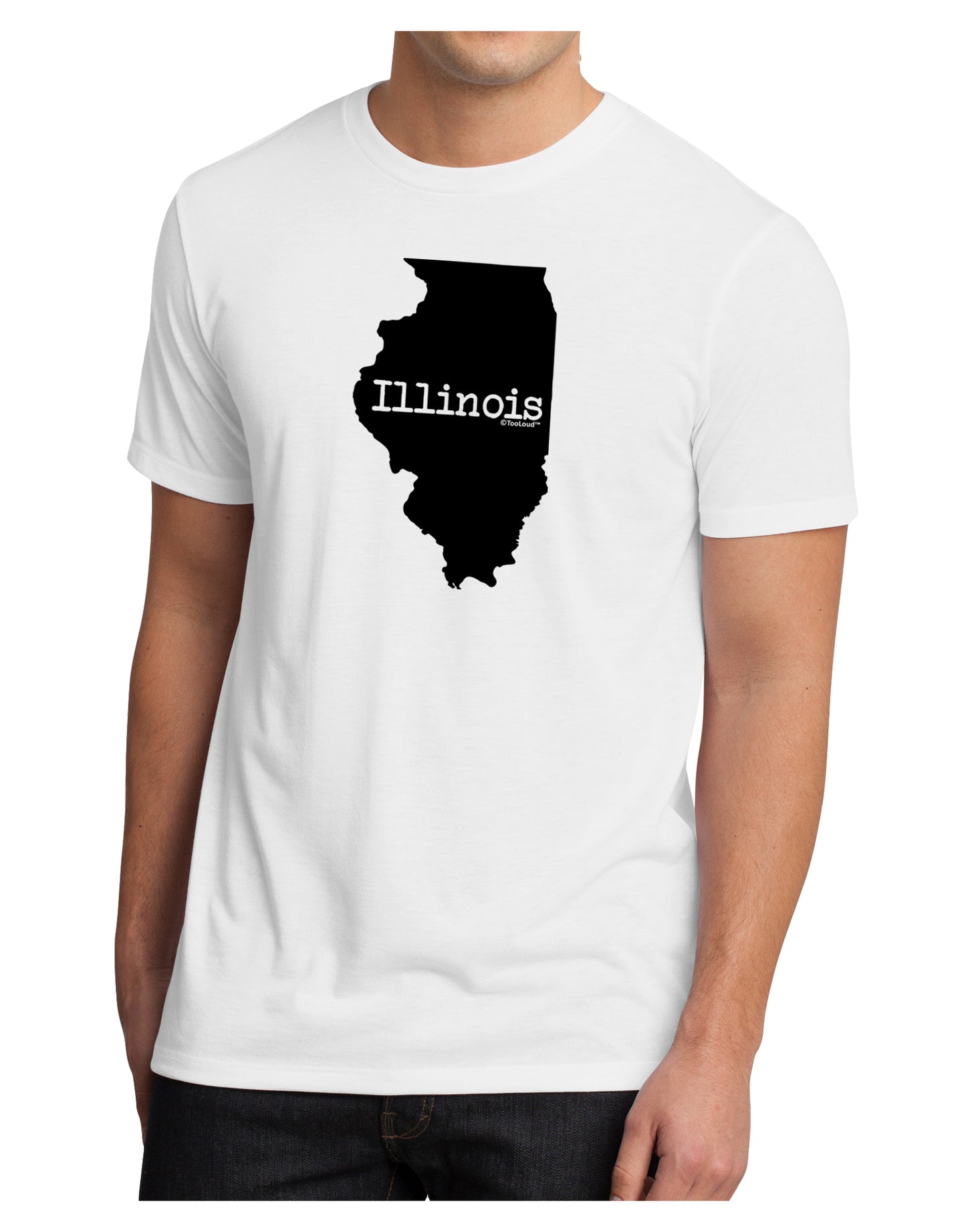 Illinois - United States Shape Men's Sublimate Tee by TooLoud-TooLoud-White-Small-Davson Sales