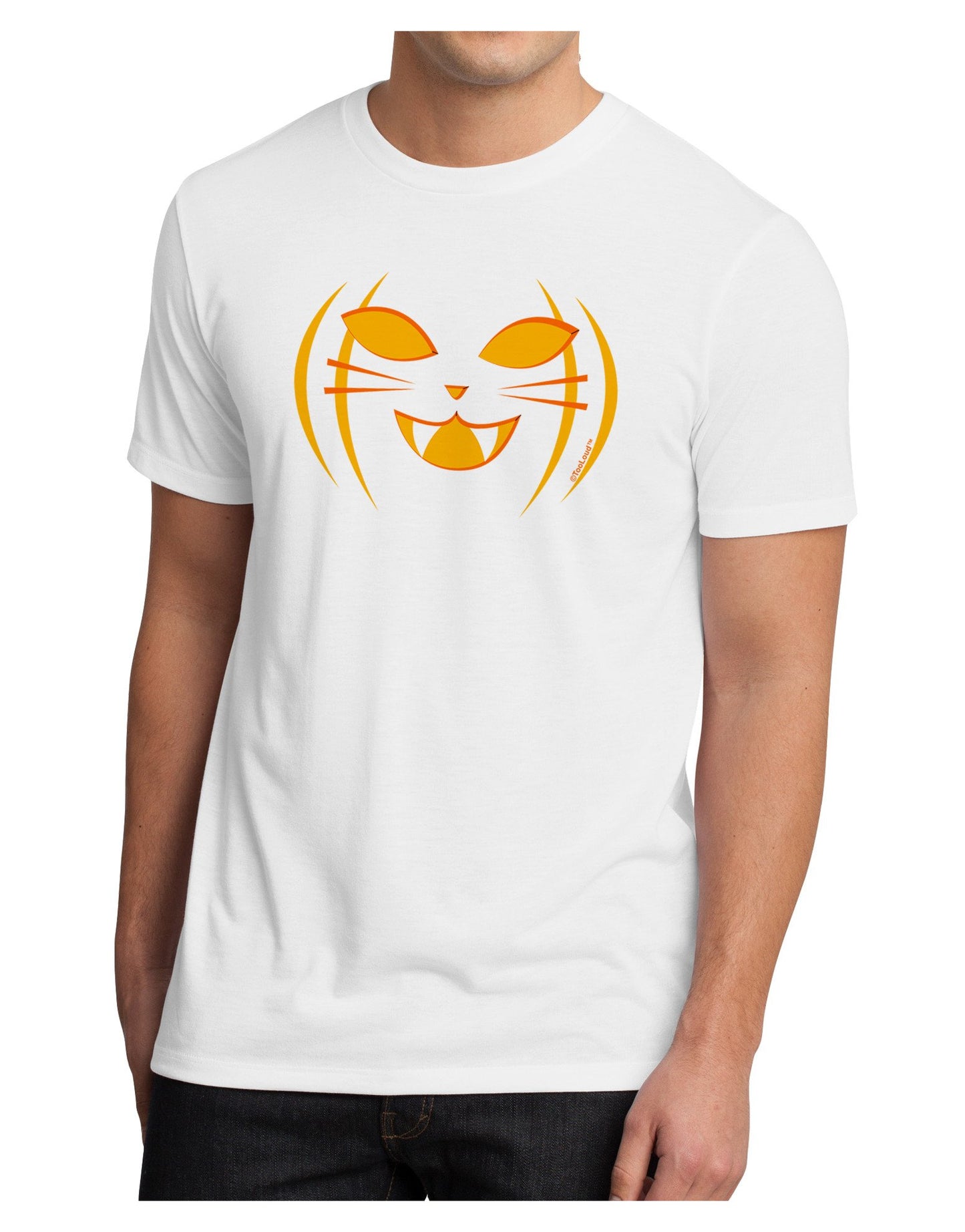 Cat-O-Lantern Men's Sublimate Tee-TooLoud-White-2XL-Davson Sales