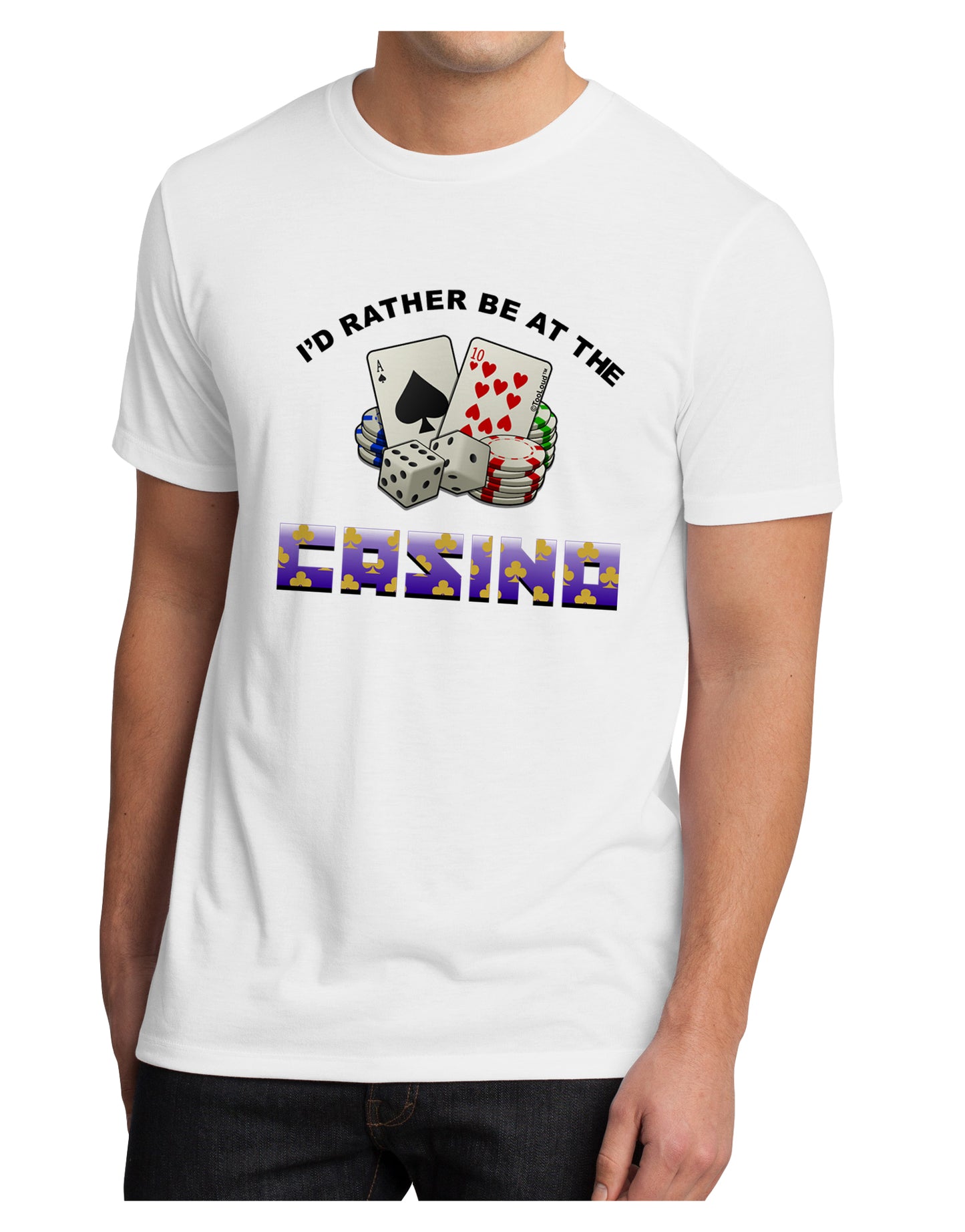 I'd Rather Be At The Casino Funny Men's Sublimate Tee by TooLoud-Clothing-TooLoud-White-Small-Davson Sales