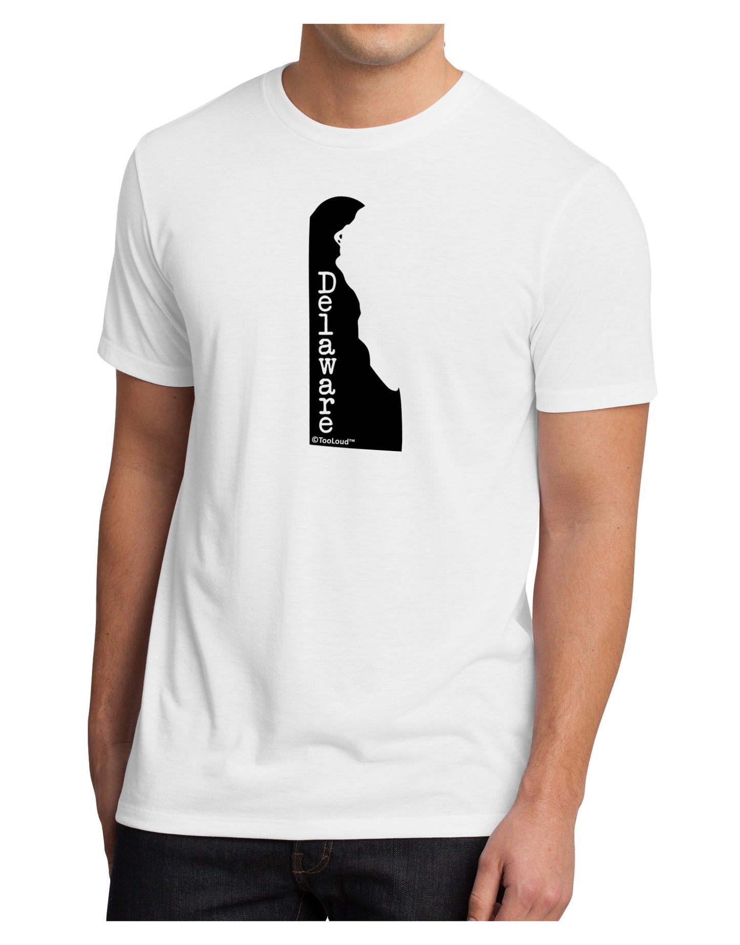 Delaware - United States Shape Men's Sublimate Tee by TooLoud-TooLoud-White-Small-Davson Sales
