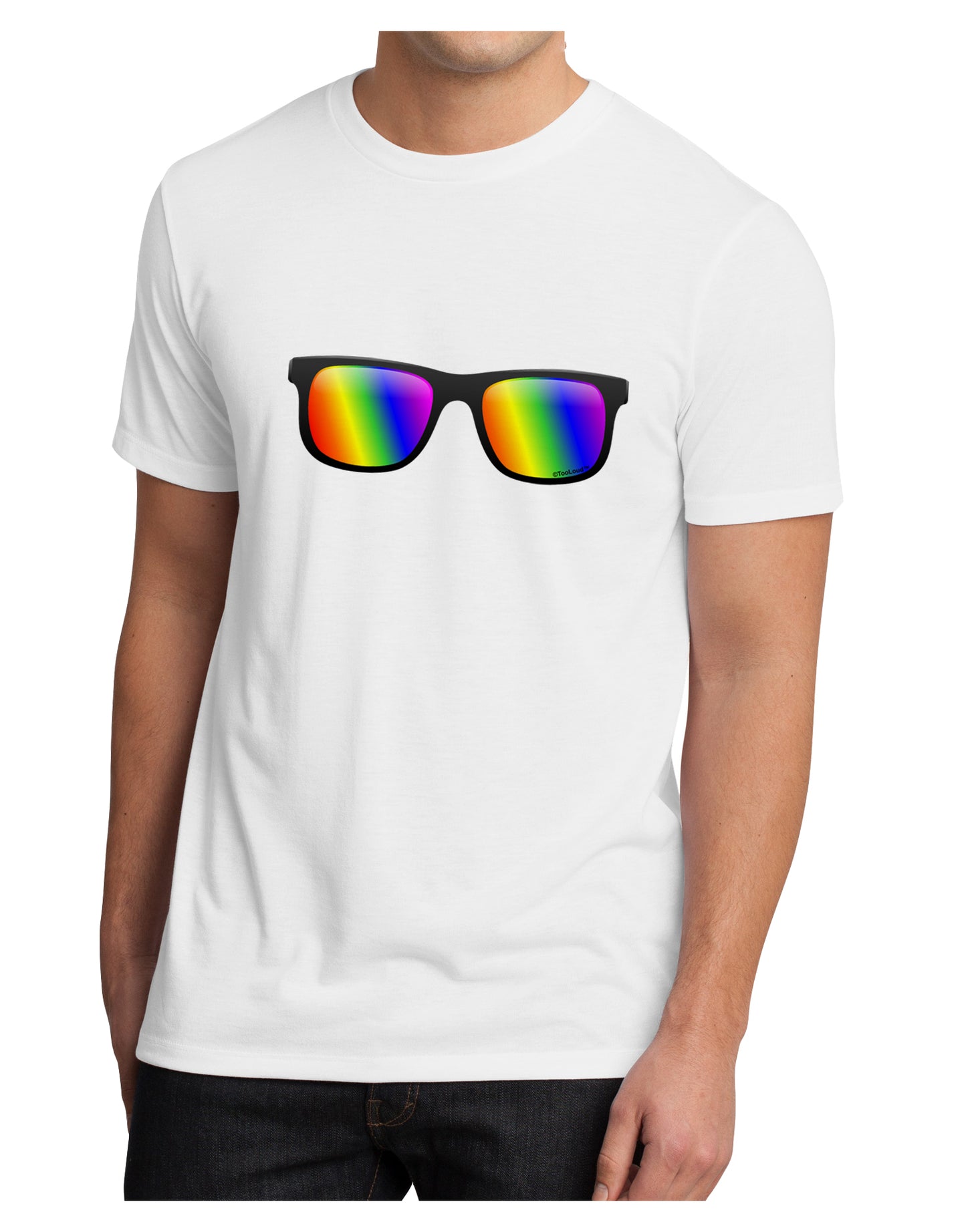 Pride Rainbow Lenses Men's Sublimate Tee by TooLoud-TooLoud-White-Small-Davson Sales