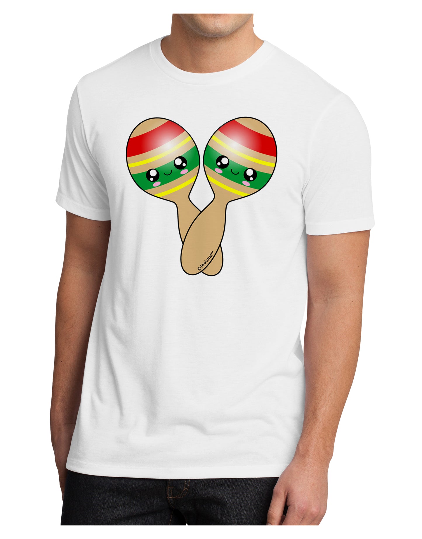 Cute Maracas Design Men's Sublimate Tee by TooLoud-TooLoud-White-Small-Davson Sales
