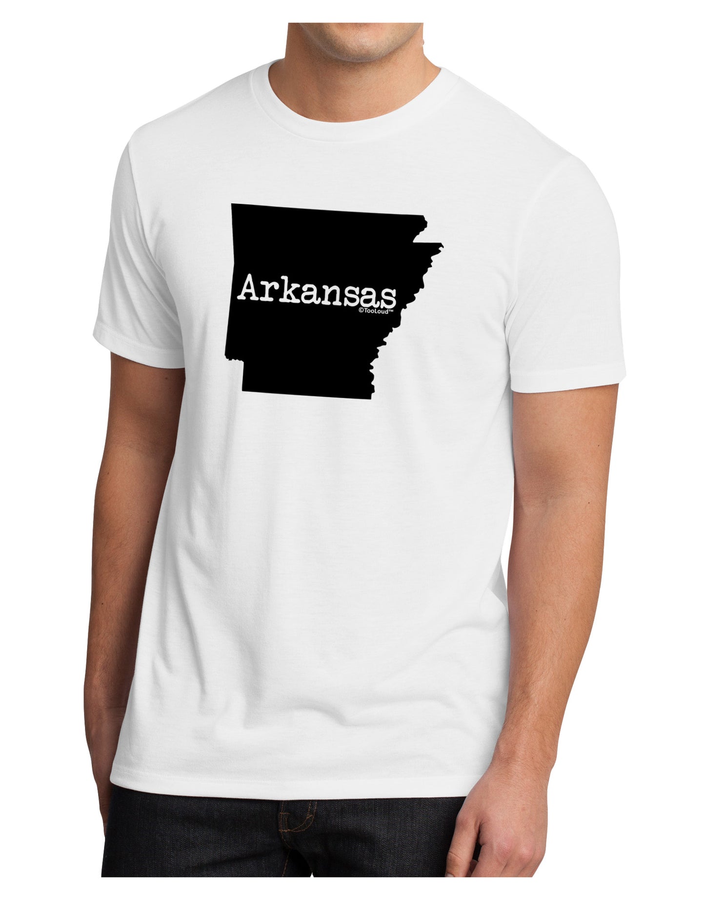 Arkansas - United States Shape Men's Sublimate Tee by TooLoud-TooLoud-White-Small-Davson Sales
