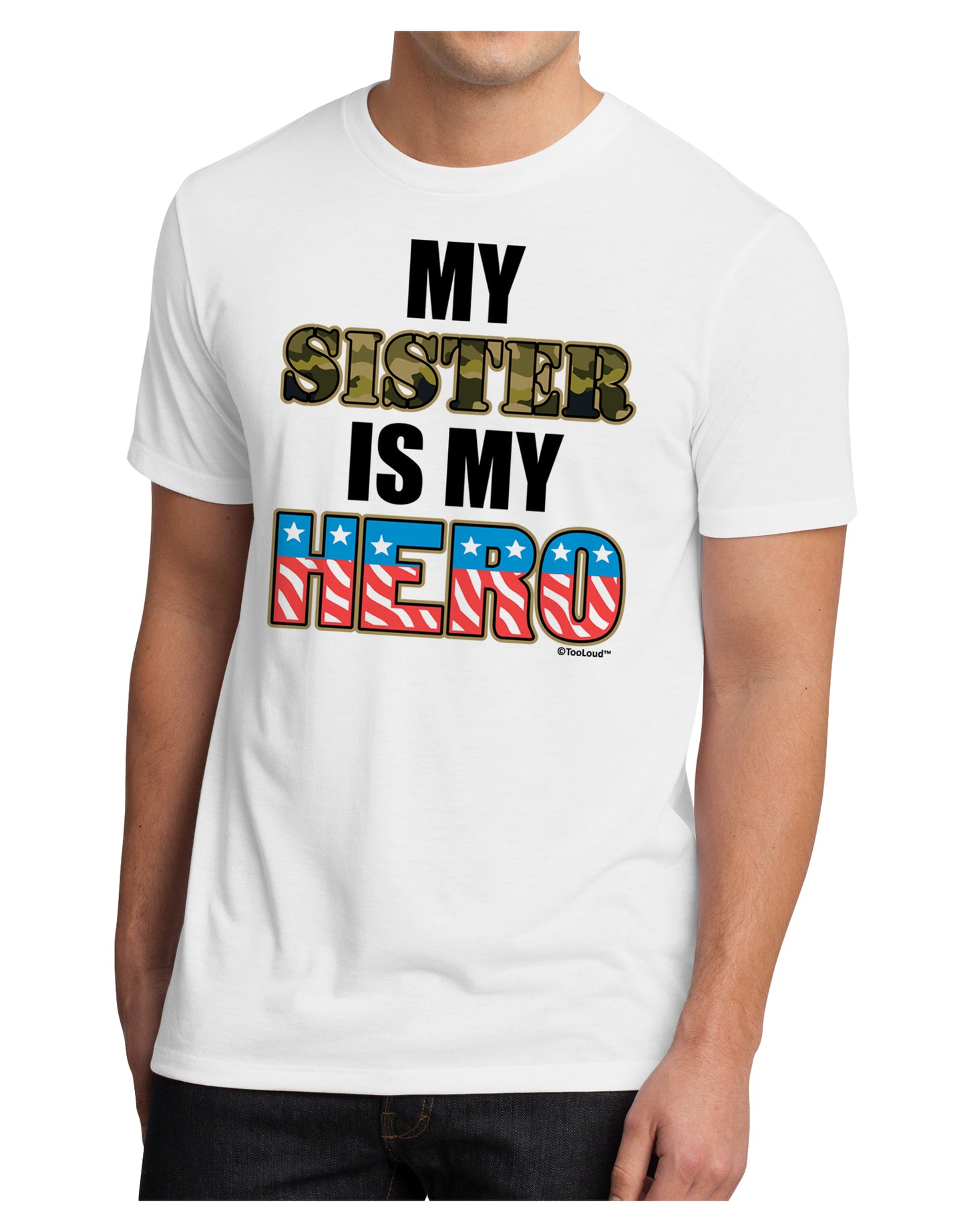 My Sister is My Hero - Armed Forces Men's Sublimate Tee by TooLoud-TooLoud-White-Small-Davson Sales