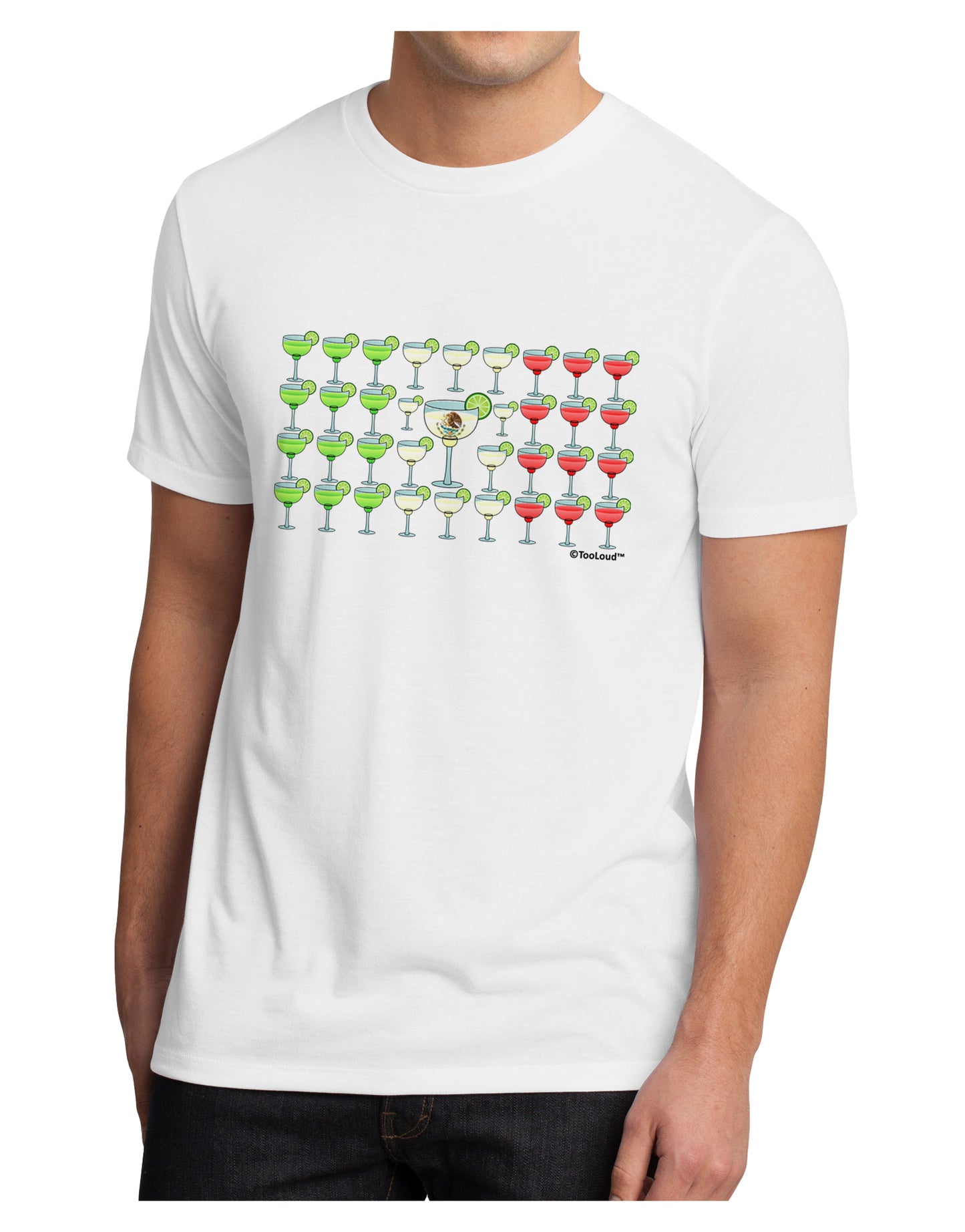 Mexican Flag of Margaritas Men's Sublimate Tee by TooLoud-TooLoud-White-Small-Davson Sales