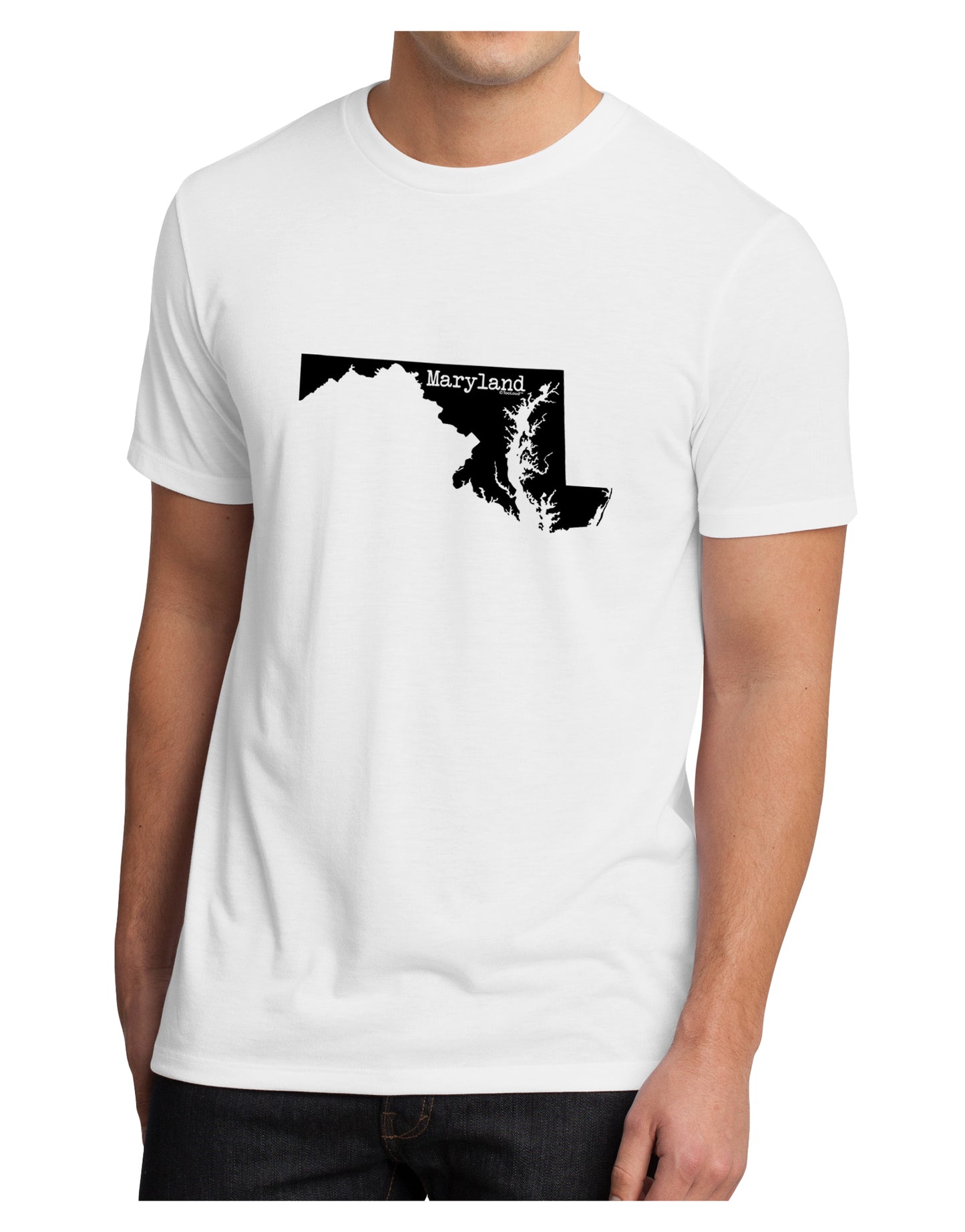 Maryland - United States Shape Men's Sublimate Tee by TooLoud-TooLoud-White-Small-Davson Sales