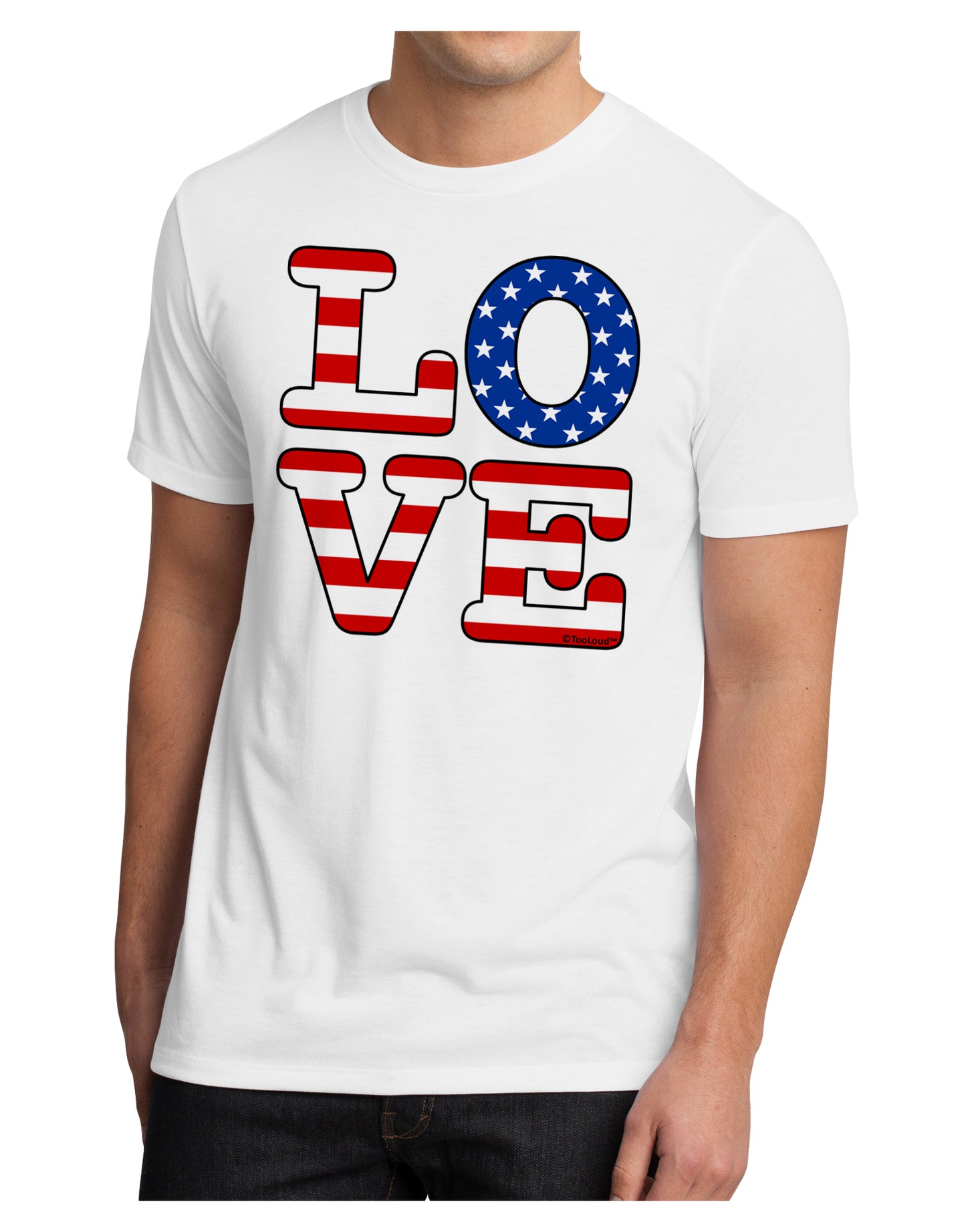 American Love Design Men's Sublimate Tee by TooLoud-TooLoud-White-Small-Davson Sales