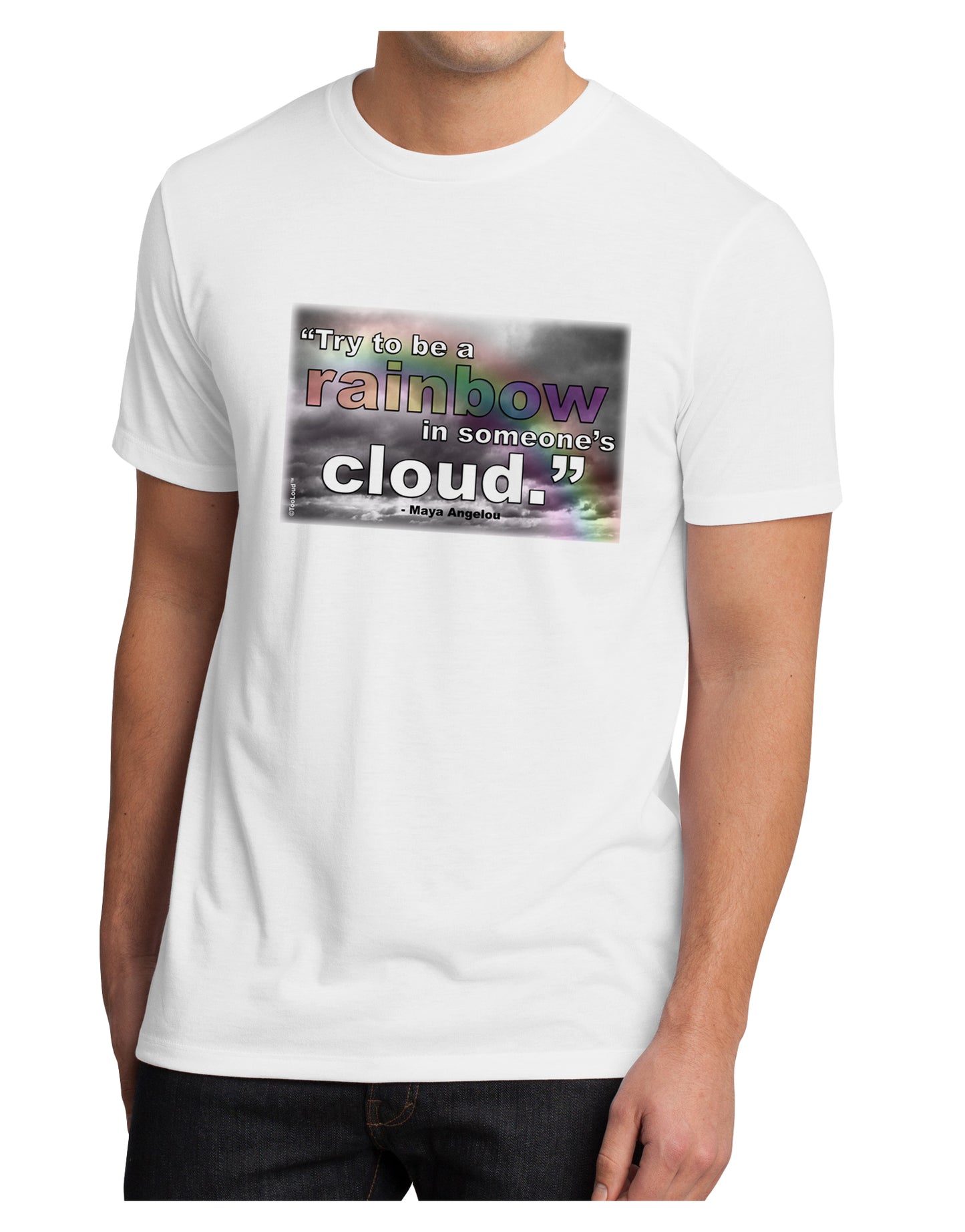 Rainbow in Cloud M Angelou Men's Sublimate Tee by TooLoud-TooLoud-White-Small-Davson Sales