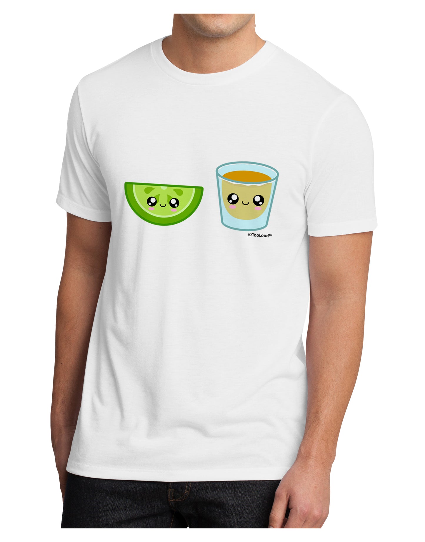 Cute Tequila Shot and Lime Wedge Men's Sublimate Tee by TooLoud-TooLoud-White-Small-Davson Sales