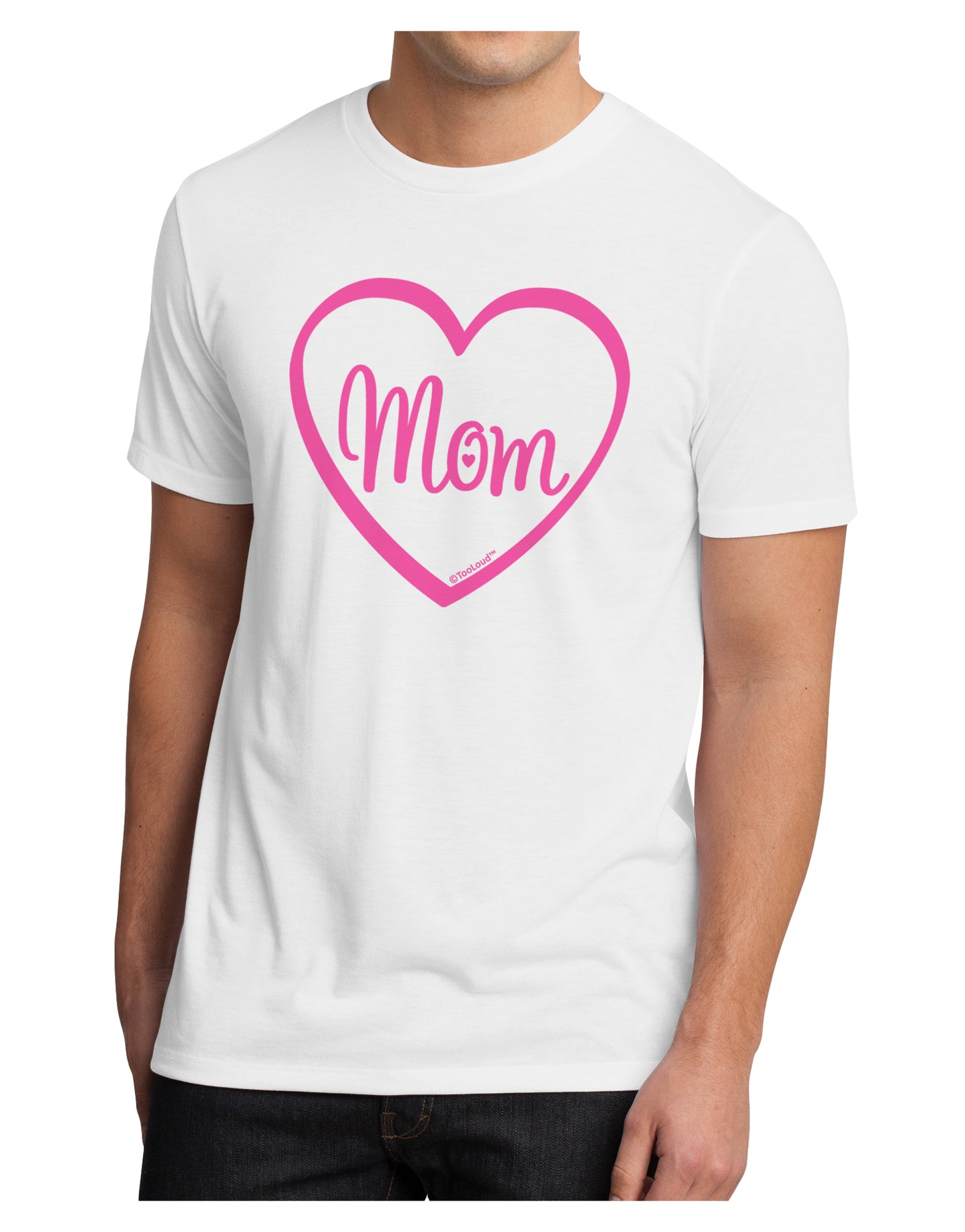 Mom Heart Design - Pink Men's Sublimate Tee by TooLoud-TooLoud-White-Small-Davson Sales