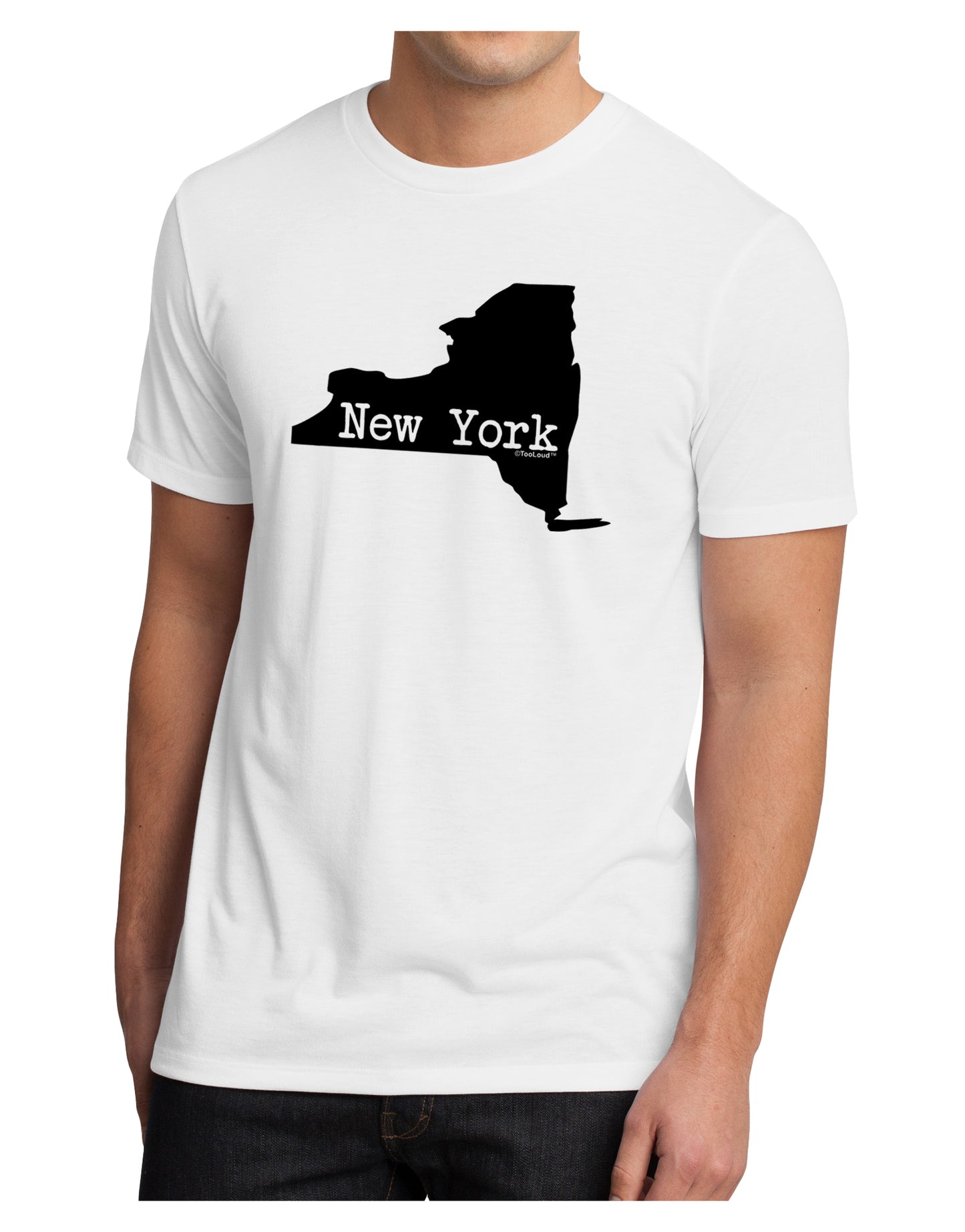 New York - United States Shape Men's Sublimate Tee by TooLoud-TooLoud-White-Small-Davson Sales