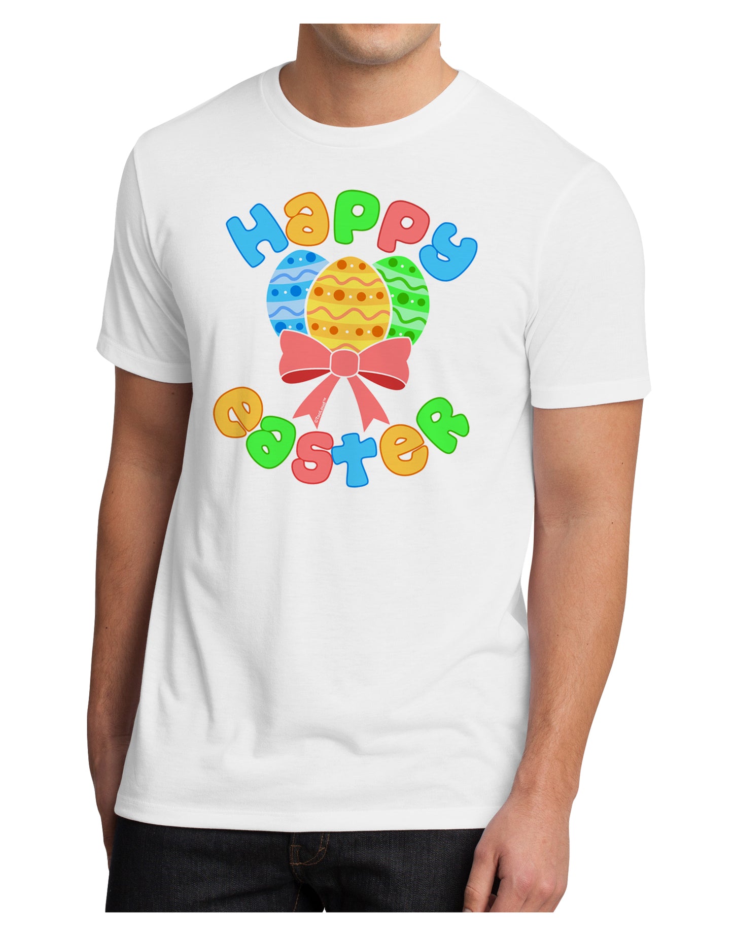 Happy Easter Easter Eggs Men's Sublimate Tee by TooLoud-TooLoud-White-Small-Davson Sales