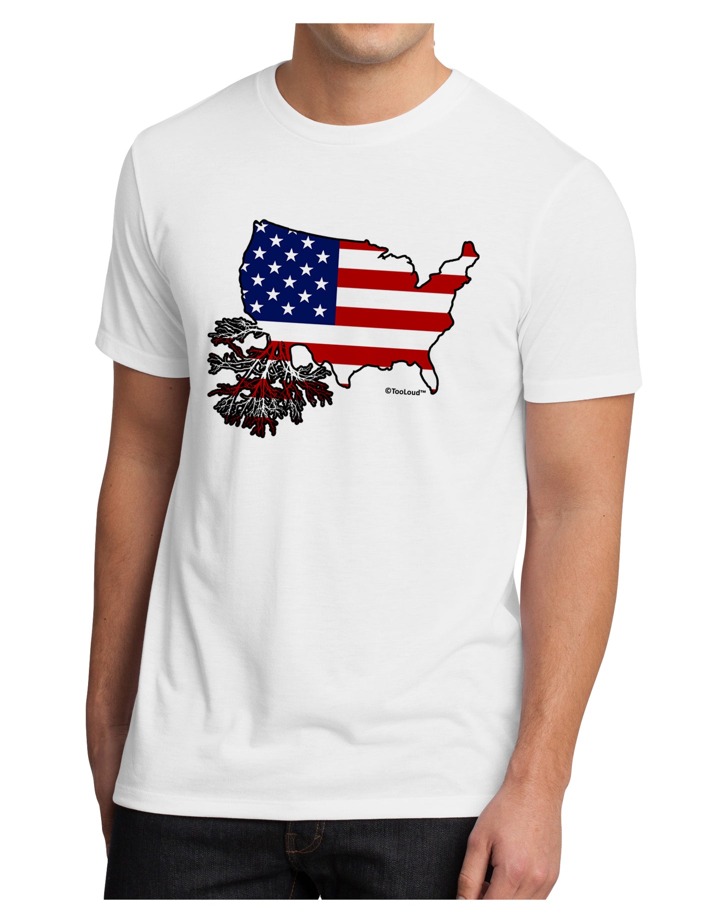 American Roots Design - American Flag Men's Sublimate Tee by TooLoud-TooLoud-White-Small-Davson Sales