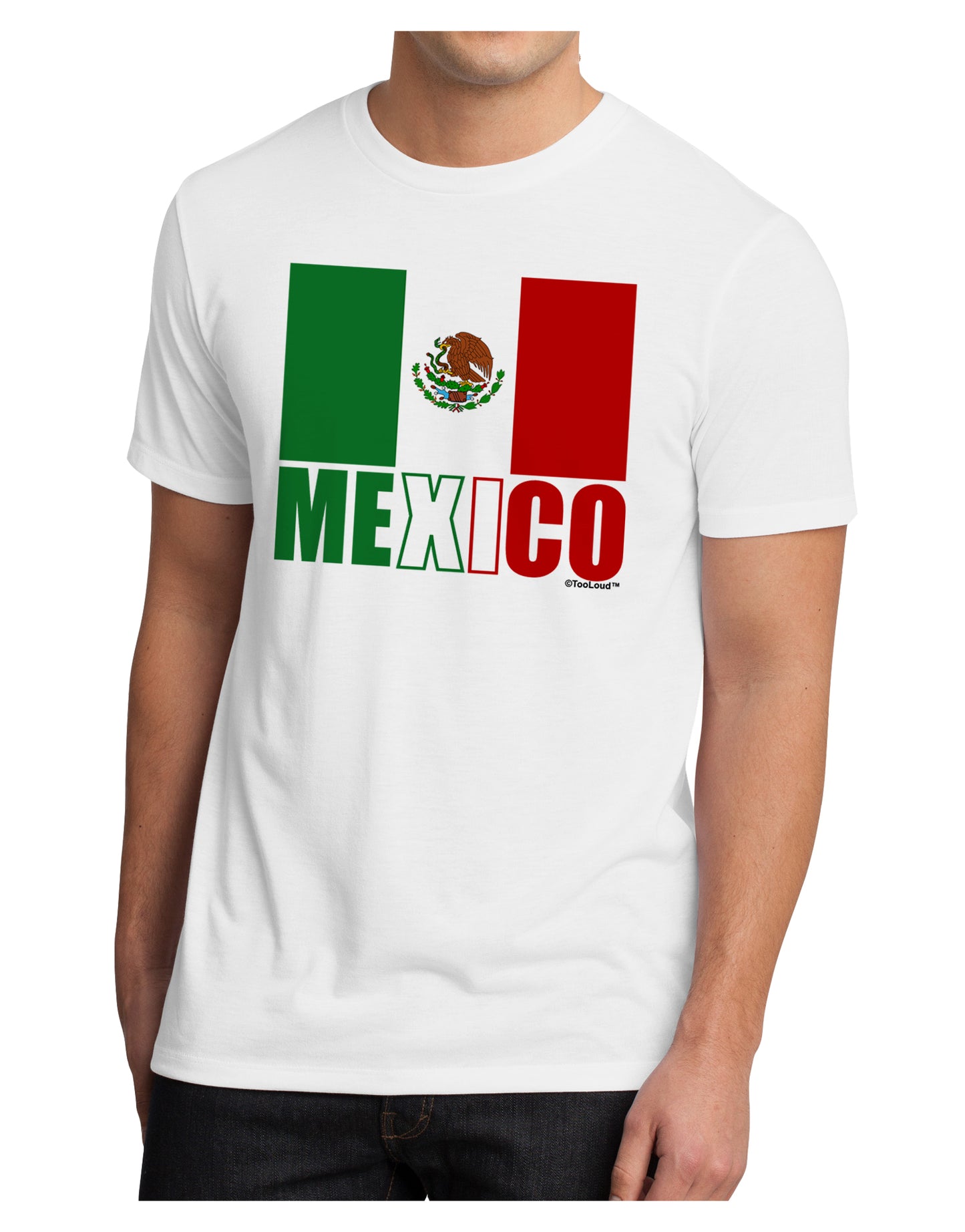 Mexican Flag - Mexico Text Men's Sublimate Tee by TooLoud-TooLoud-White-Small-Davson Sales