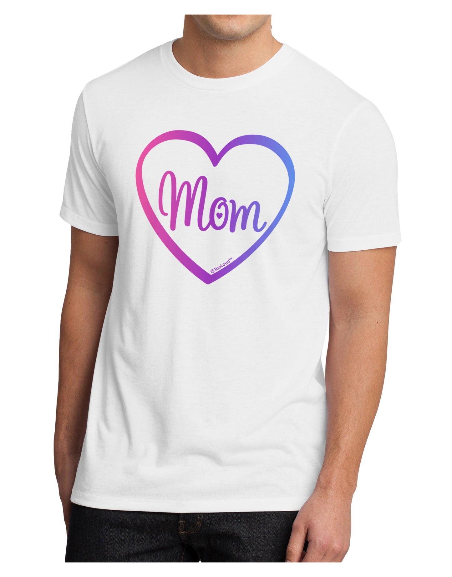 Mom Heart Design - Gradient Colors Men's Sublimate Tee by TooLoud-TooLoud-White-Small-Davson Sales