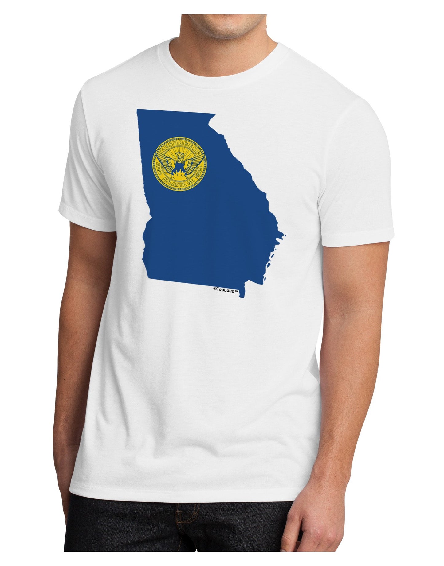 Atlanta Georgia Flag Men's Sublimate Tee-TooLoud-White-2XL-Davson Sales