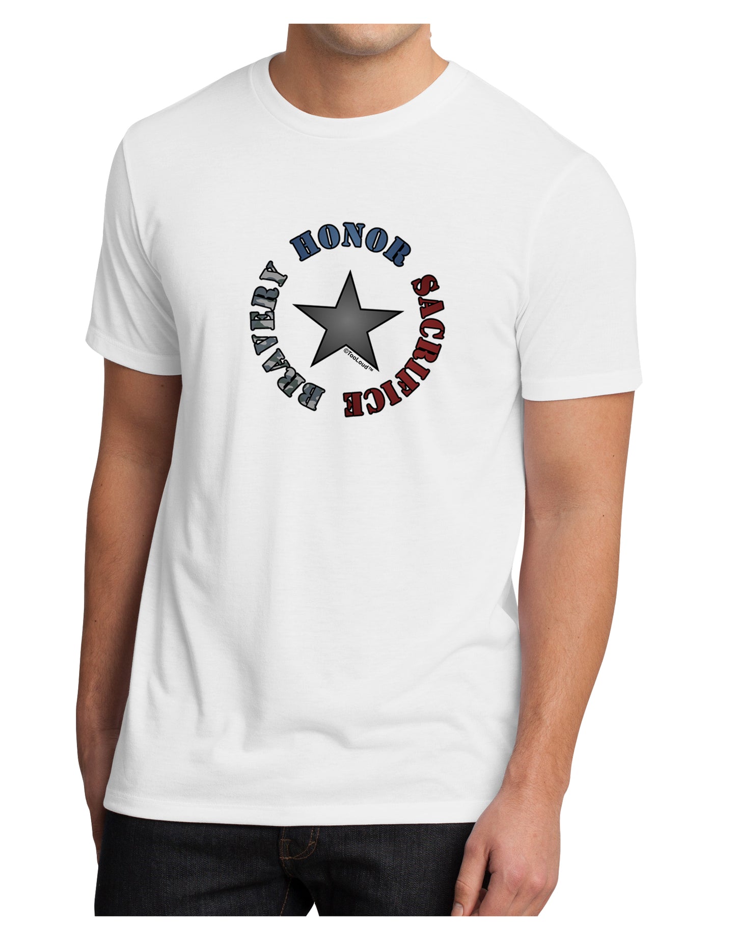 Honor Sacrifice Bravery Men's Sublimate Tee by TooLoud-TooLoud-White-Small-Davson Sales