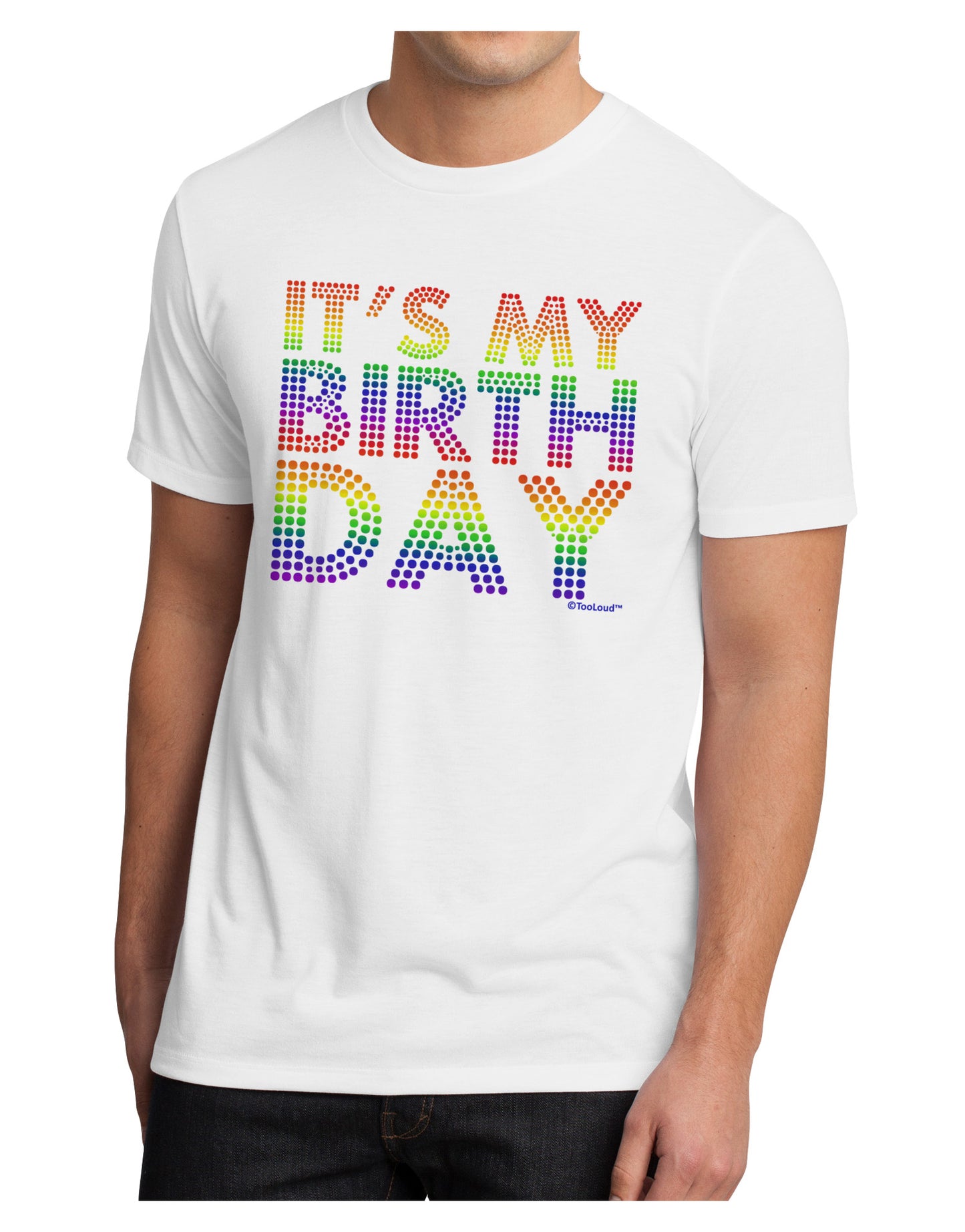 It's My Birthday - Candy Colored Dots Men's Sublimate Tee by TooLoud-TooLoud-White-Small-Davson Sales
