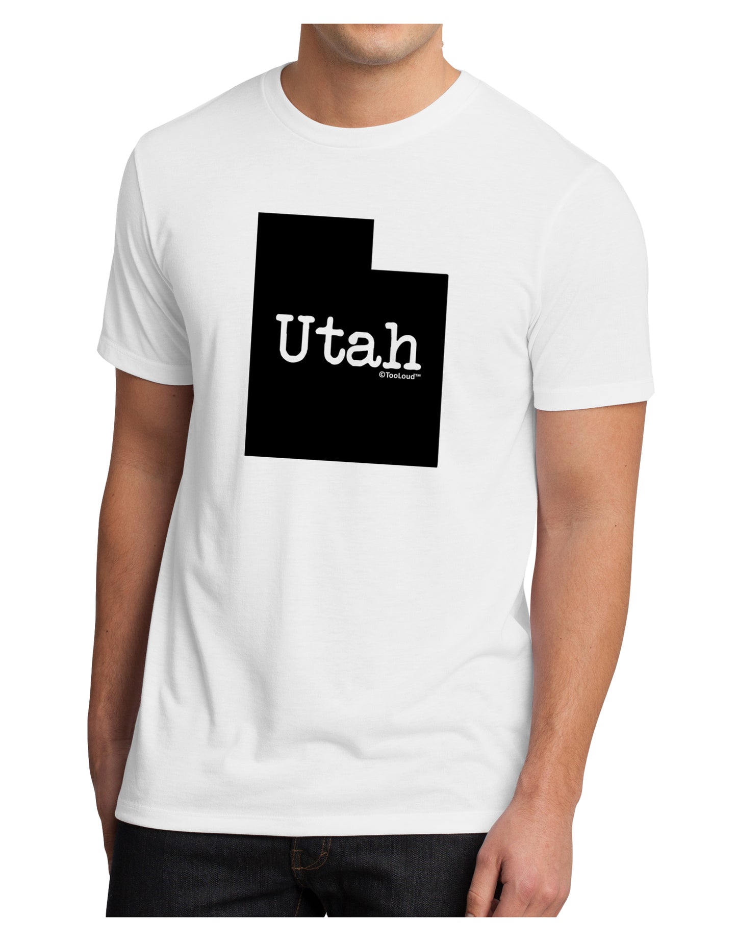 Utah - United States Shape Men's Sublimate Tee by TooLoud-TooLoud-White-Small-Davson Sales