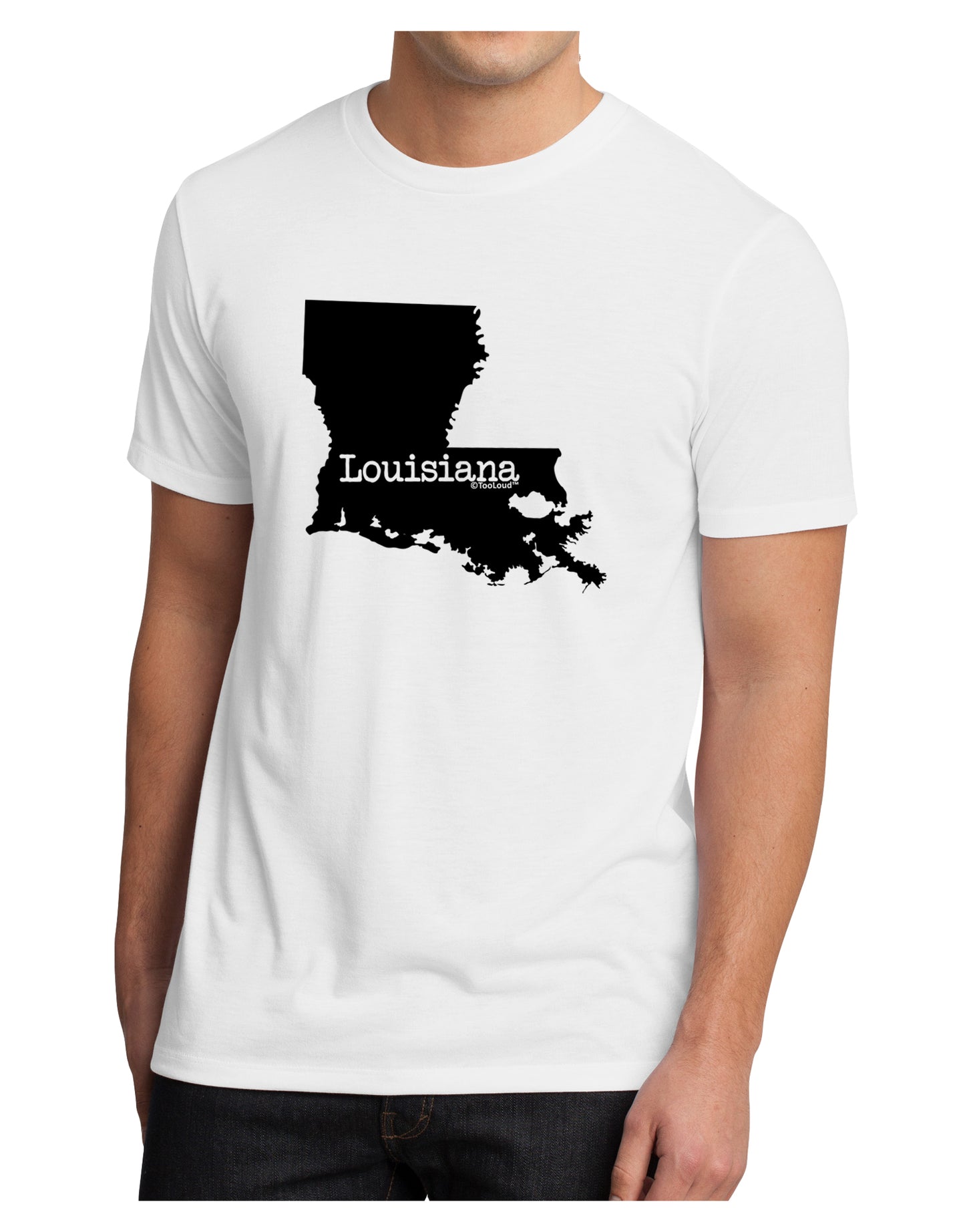 Louisiana - United States Shape Men's Sublimate Tee by TooLoud-TooLoud-White-Small-Davson Sales