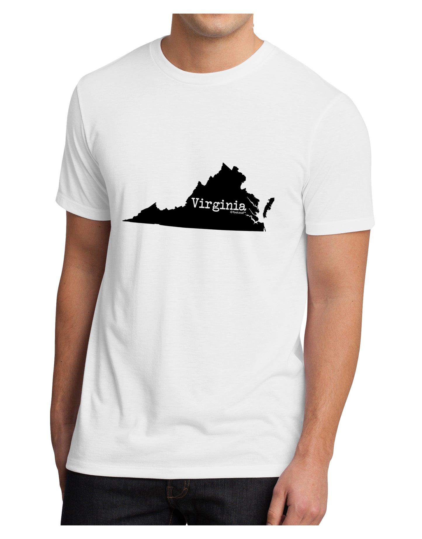 Virginia - United States Shape Men's Sublimate Tee by TooLoud-TooLoud-White-Small-Davson Sales