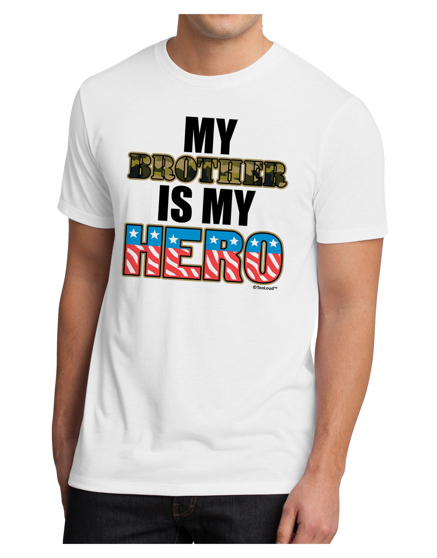 My Brother is My Hero - Armed Forces Men's Sublimate Tee by TooLoud-TooLoud-White-Small-Davson Sales