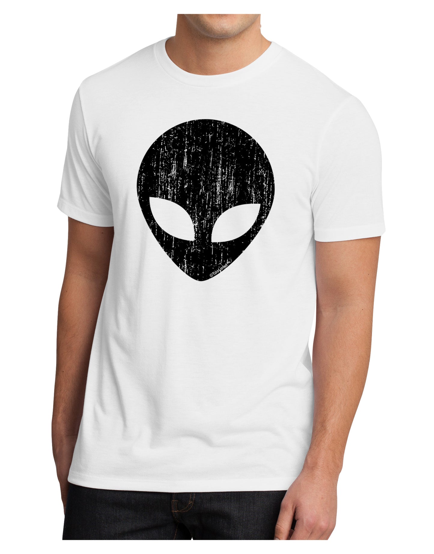 Extraterrestrial Face - Alien Distressed Men's Sublimate Tee by TooLoud-TooLoud-White-Small-Davson Sales