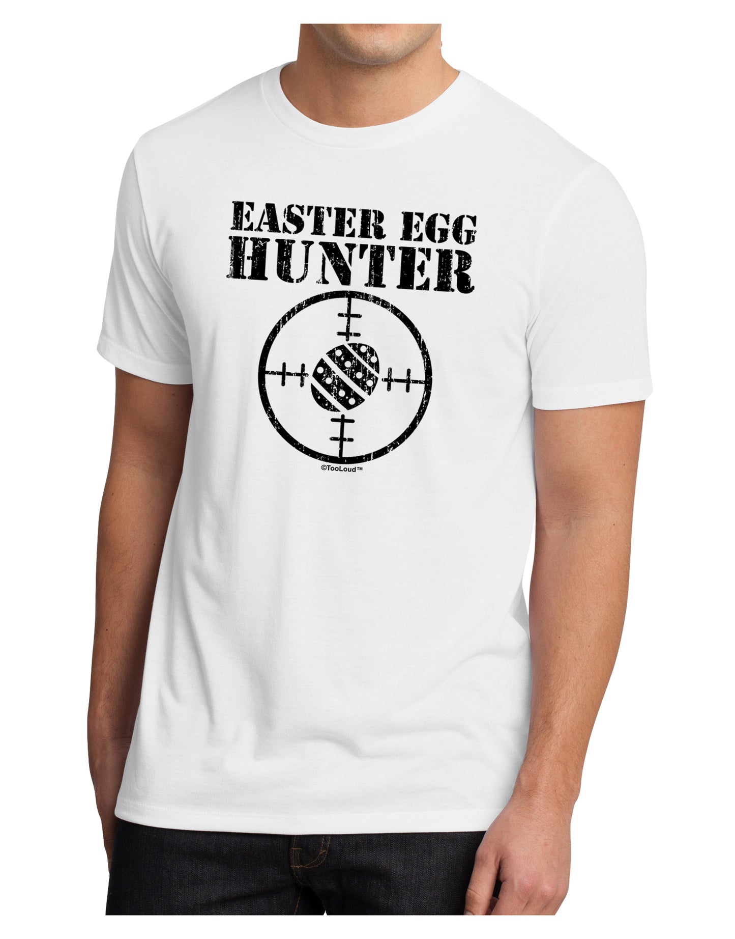 Easter Egg Hunter Distressed Men's Sublimate Tee by TooLoud-TooLoud-White-Small-Davson Sales